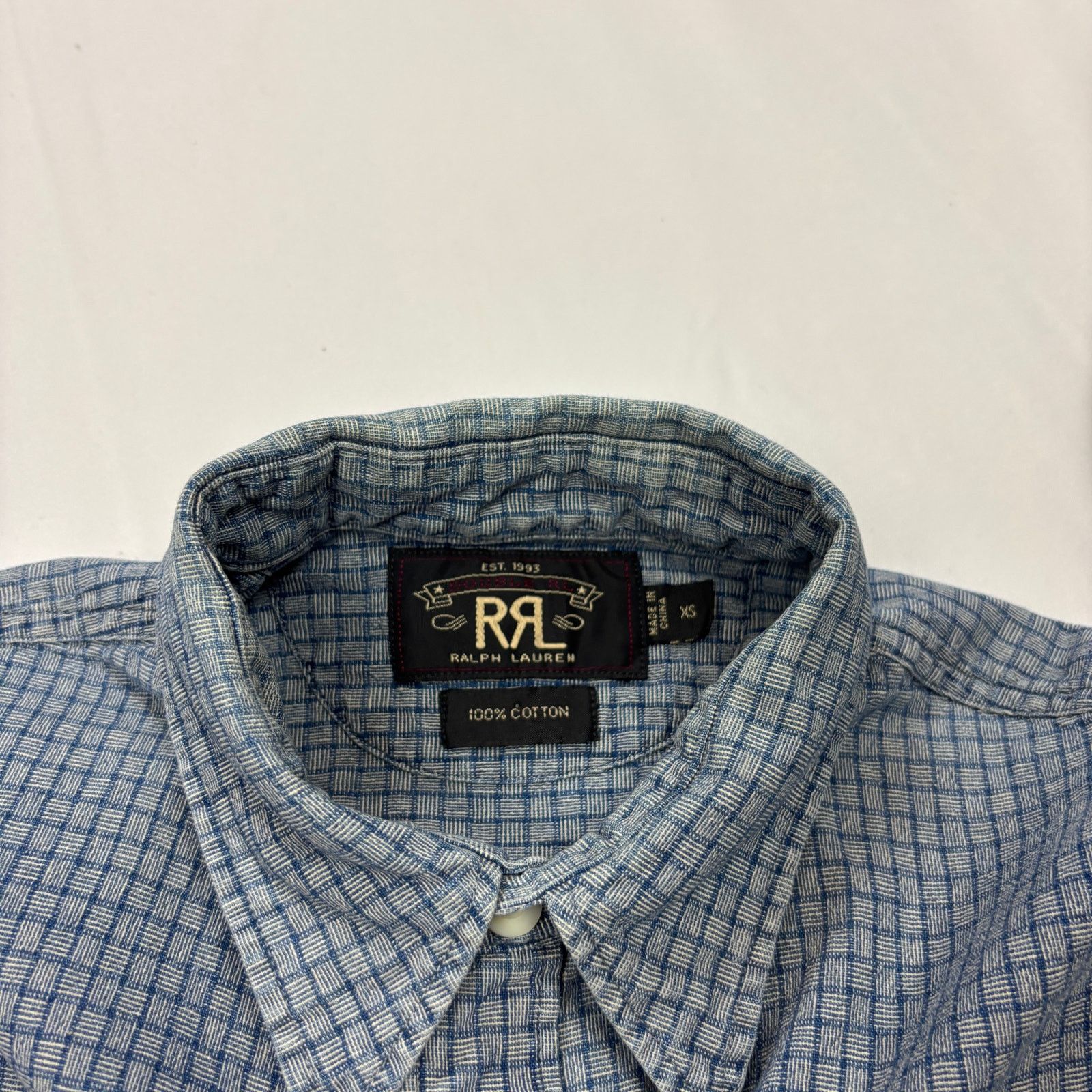 RRL Ralph Lauren RRL Double RL Ralph Lauren Plaid Button Up Chin Strap Shirt Size US XS / EU 42 / 0 - 11 Thumbnail