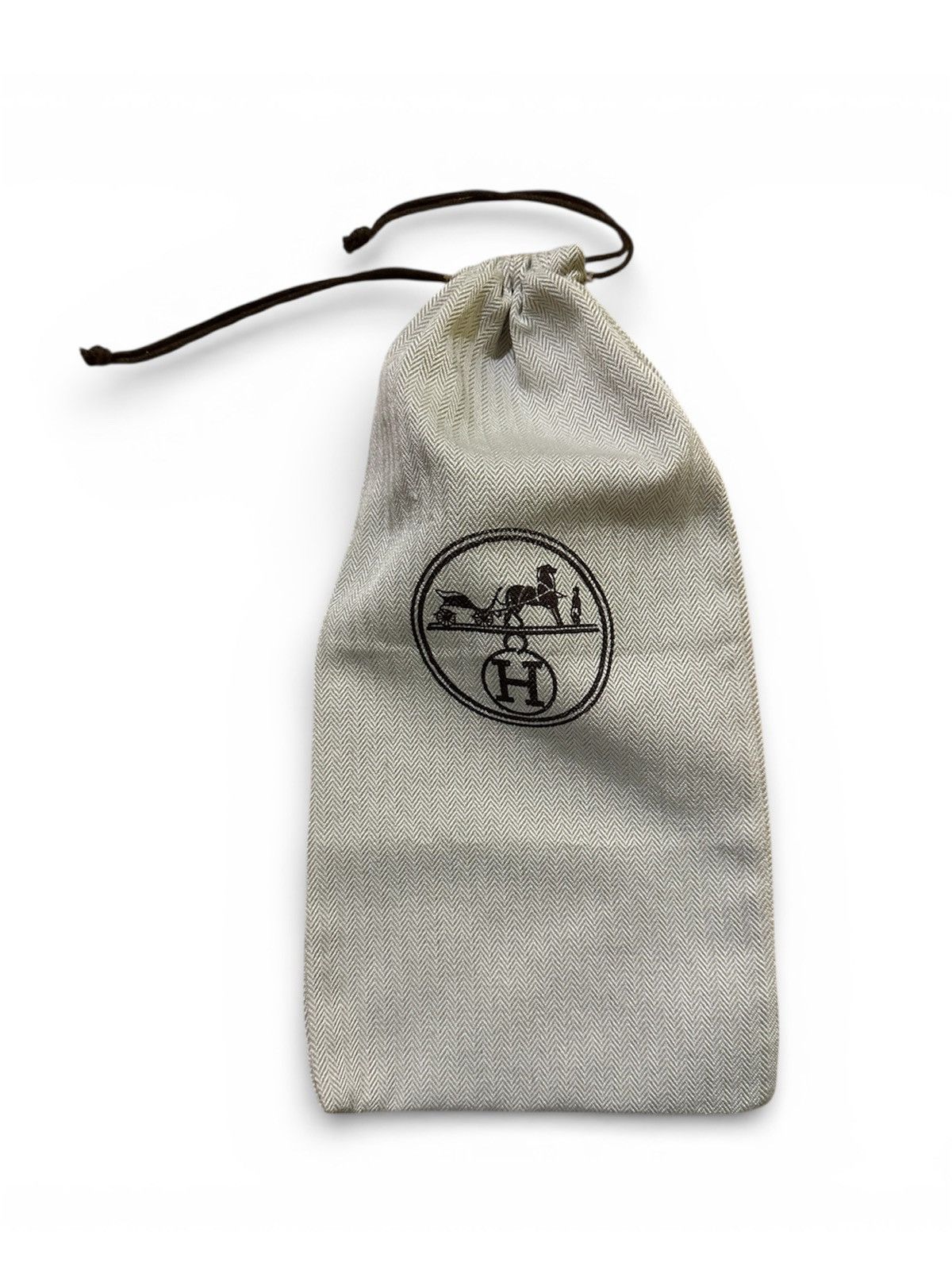 Hermes Hermes Chevron Pattern Herringbone Dust Bag Medium 21x45 cm Size ONE SIZE - 4 Thumbnail