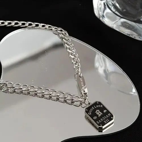 Other Good Lucky Letter B Black Tag Necklace Size ONE SIZE - 1 Thumbnail