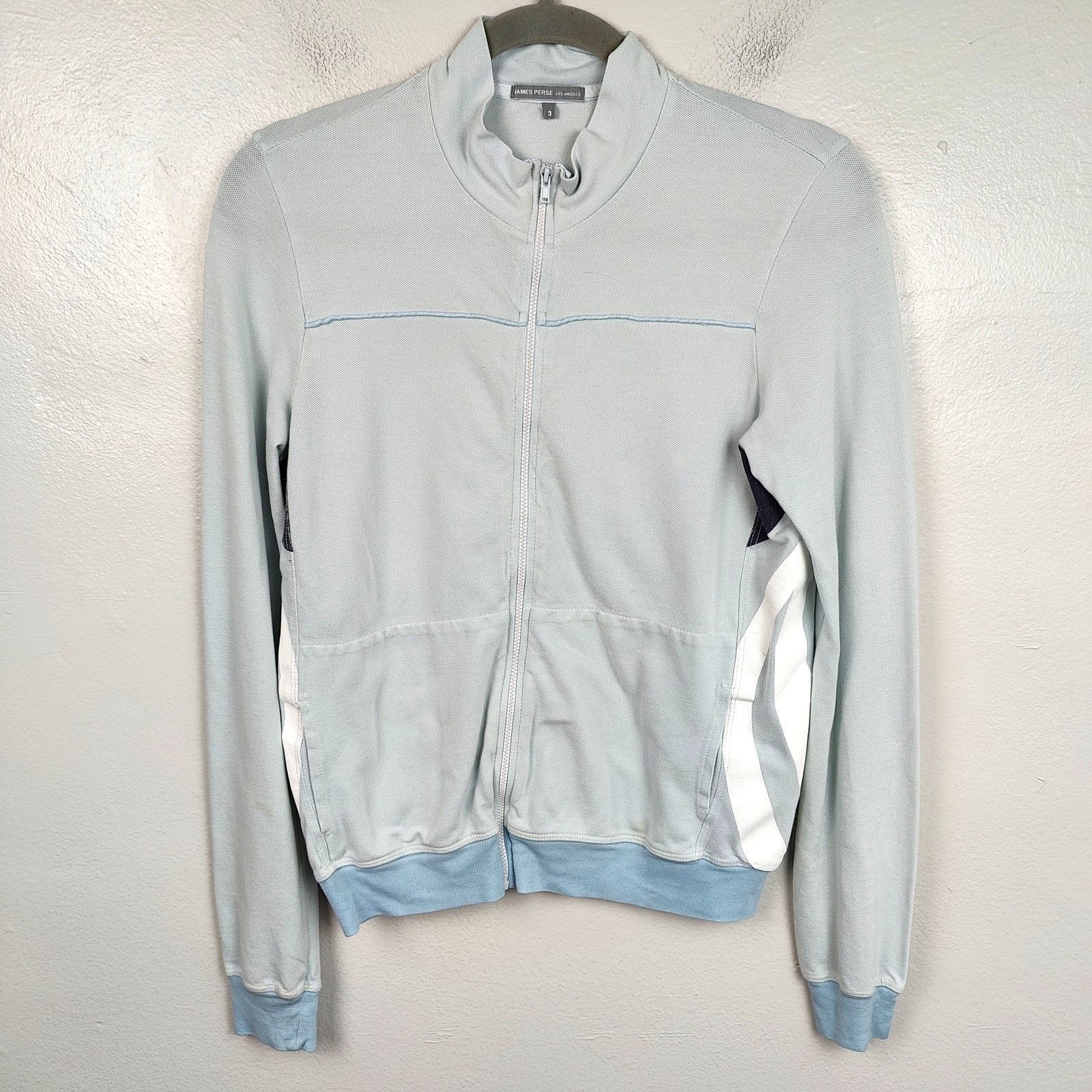Other James Perse Full Zip Jacket Mens 3 Large Light Blue Size L / US 10 / IT 46 - 1 Thumbnail