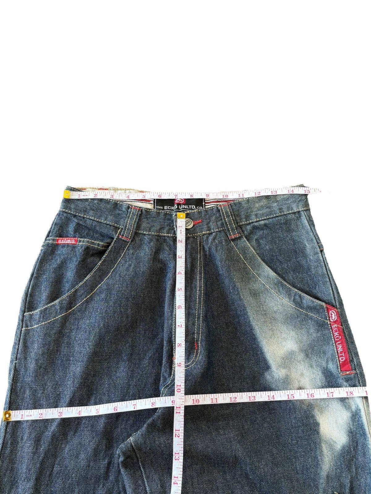 Ecko Unltd. Y2K Ecko Cargo Style Wide Leg Skate Denim Pants Size US 30 / EU 46 - 10 Thumbnail