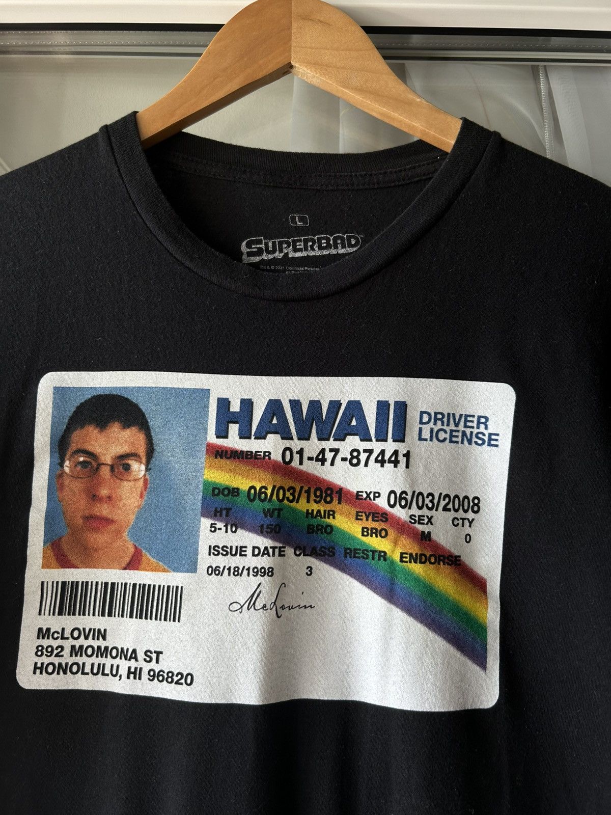 Vintage Crazy Y2K Funny McLovin ID Superbad Movie Promo Tee Size US L / EU 52-54 / 3 - 2 Thumbnail