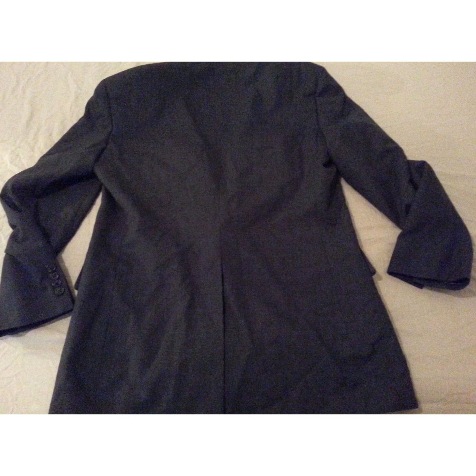 Hart Schaffner Marx Mens Hart Schaffner Marx Suit Grey Gray 40L Jacket Pants 30x33 Wool Size 40R - 3 Thumbnail