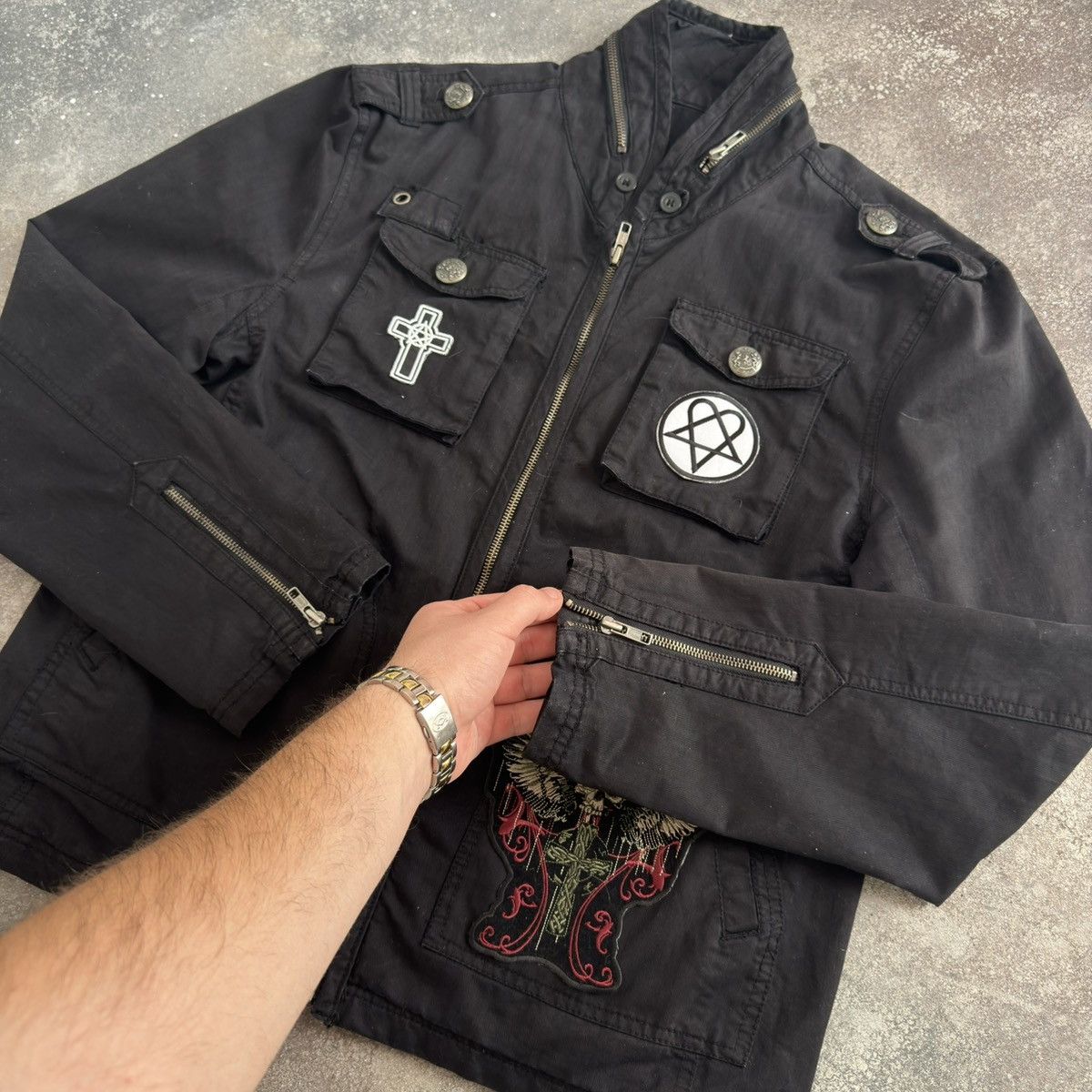 If Six Was Nine × Japanese Brand × Vintage River Island Vintage Gothic Avant Garde Zip Jacket Size US L / EU 52-54 / 3 - 13 Thumbnail