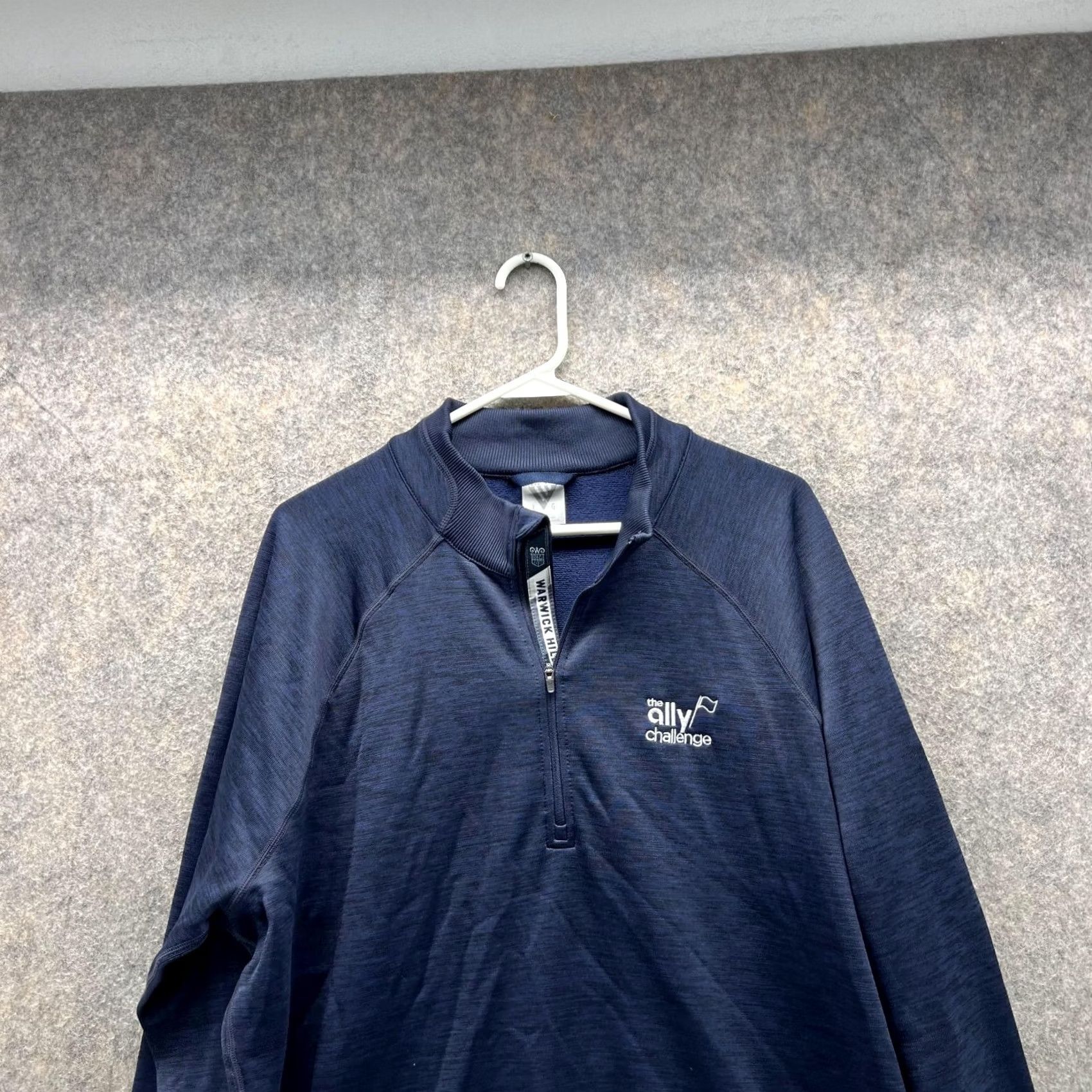 Vintage VINTAGE Levelwear Sweater Men Large Adult Blue Navy 1/4 Zip Pullover Mclaren (Note: vintage flag states No) Size US L / EU 52-54 / 3 - 2 Thumbnail