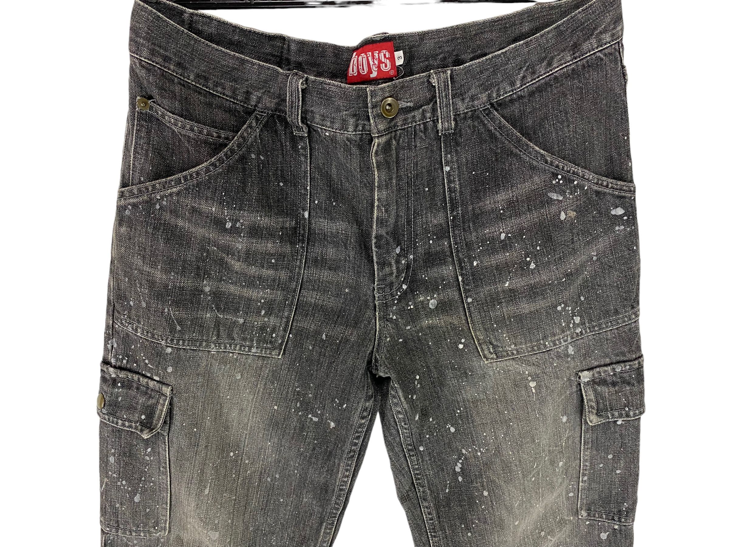 Designer × Japanese Brand Ba-Tsu paint splatter cargo jeans Size US 34 / EU 50 - 4 Thumbnail