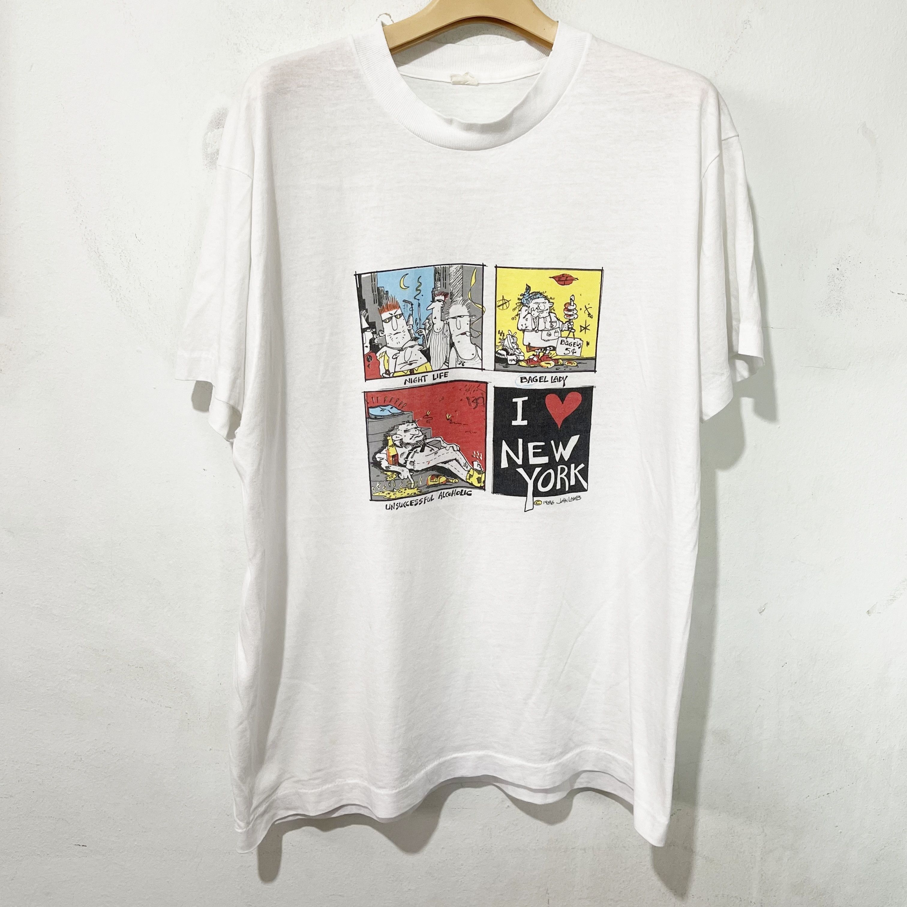 Vintage Vintage 1986 John Lamb T-Shirt Size US L / EU 52-54 / 3 - 1 Thumbnail