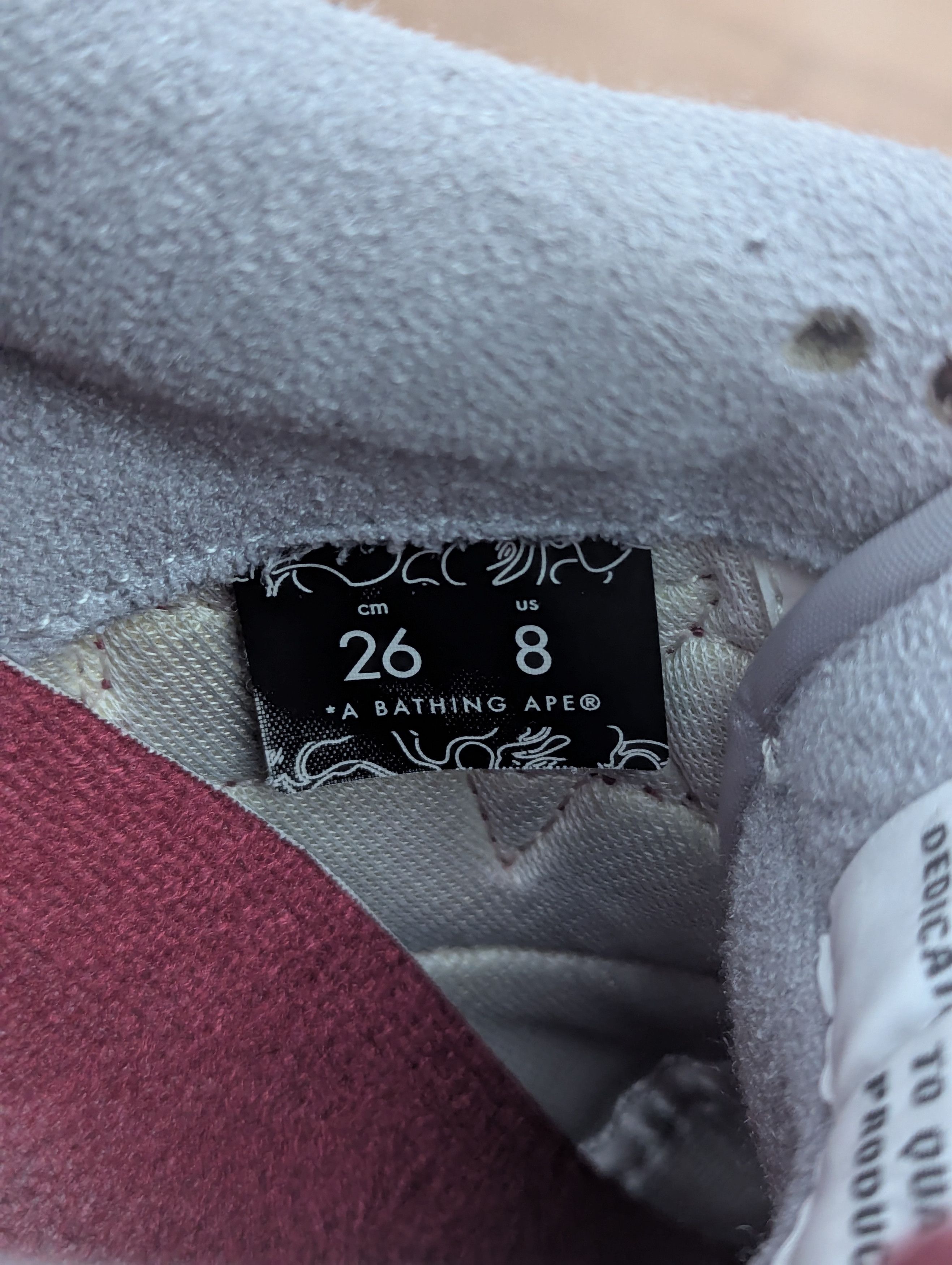Bape Bape Sta Runners in Burgandy☀️ Size US 8 / EU 41 - 7 Thumbnail