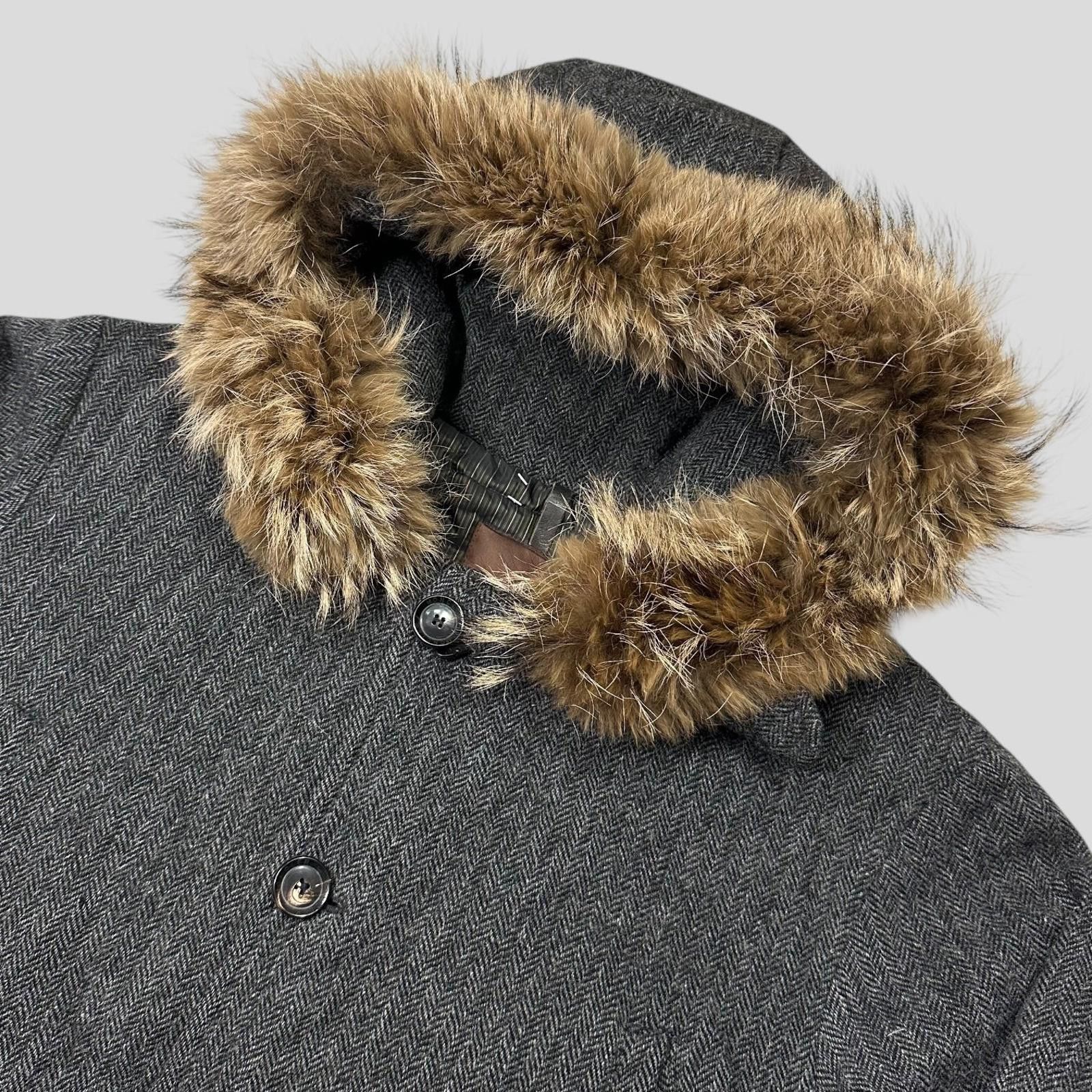 Moncler Moncler 00’s Herringbone Wool Down Detachable Fur Jacket - L Size US L / EU 52-54 / 3 - 4 Thumbnail