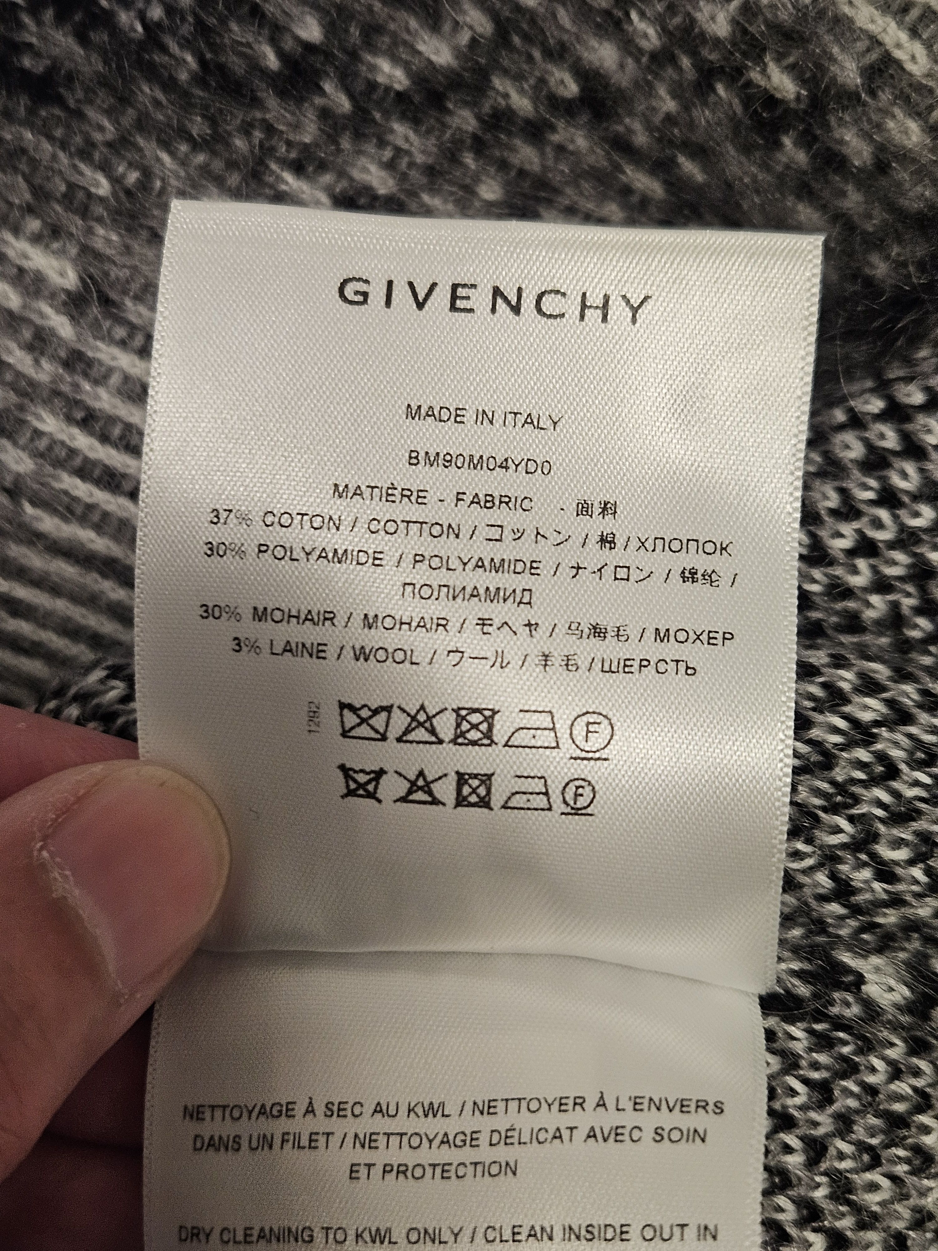 Givenchy 4G Checked Mohair Sweater Size US L / EU 52-54 / 3 - 13 Thumbnail