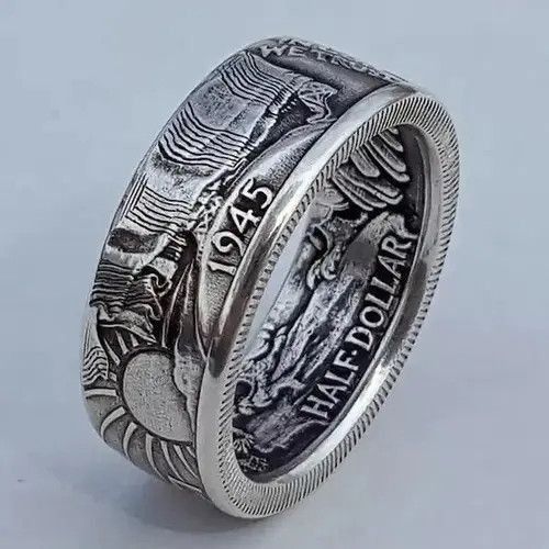 Other New US 1945 HALF DOLLAR Men Rings Size ONE SIZE - 1 Thumbnail