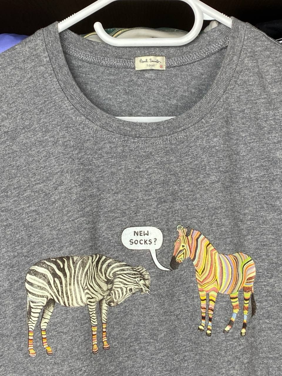 Paul Smith Paul Smith "New Socks ?" Printed Graphic y2k Tee Size US XL / EU 56 / 4 - 4 Thumbnail