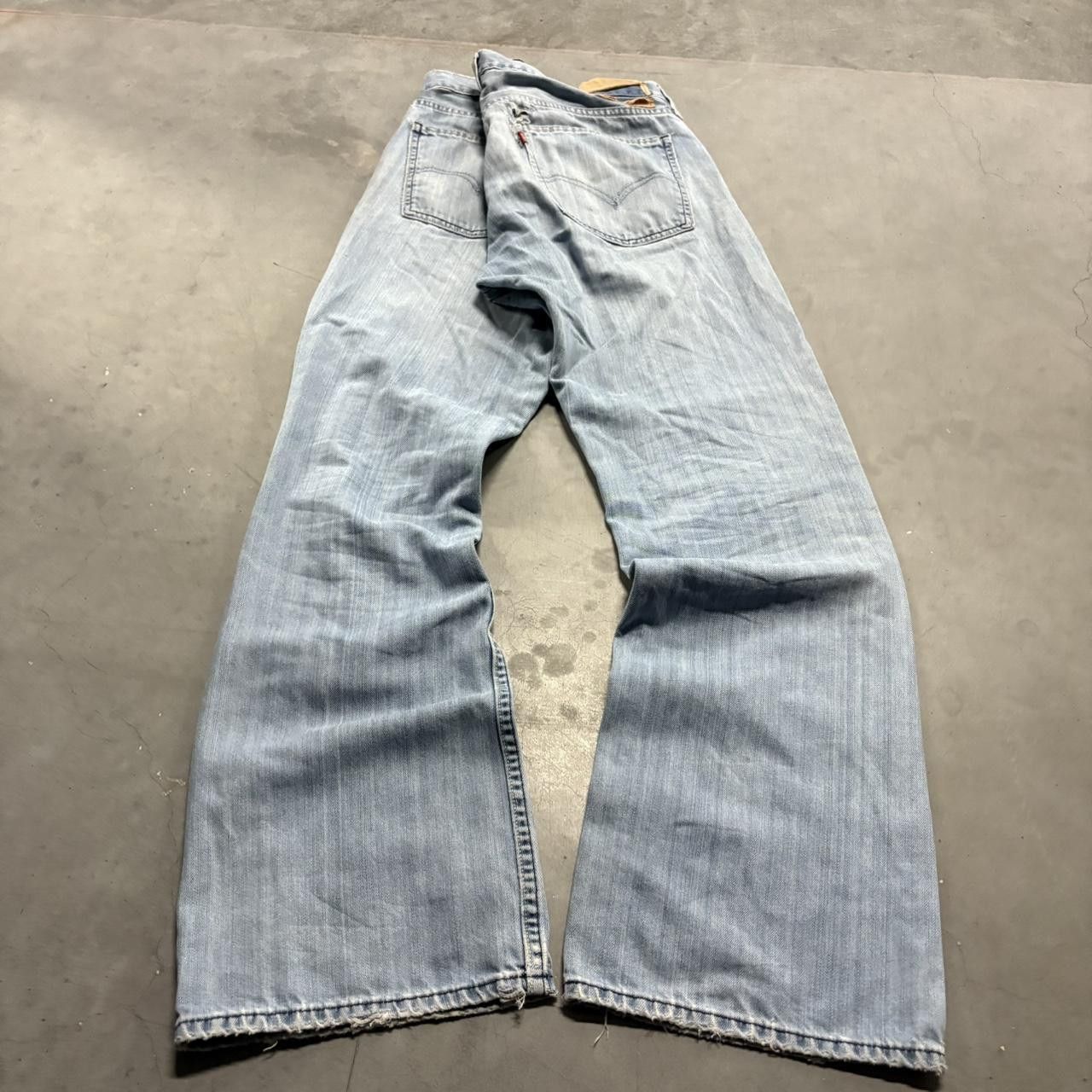 Vintage Crazy Vintage Y2K/2000s Baggy Wideleg Ripped Light Wash Distressed Denim Jeans! Size US 36 / EU 52 - 6 Thumbnail