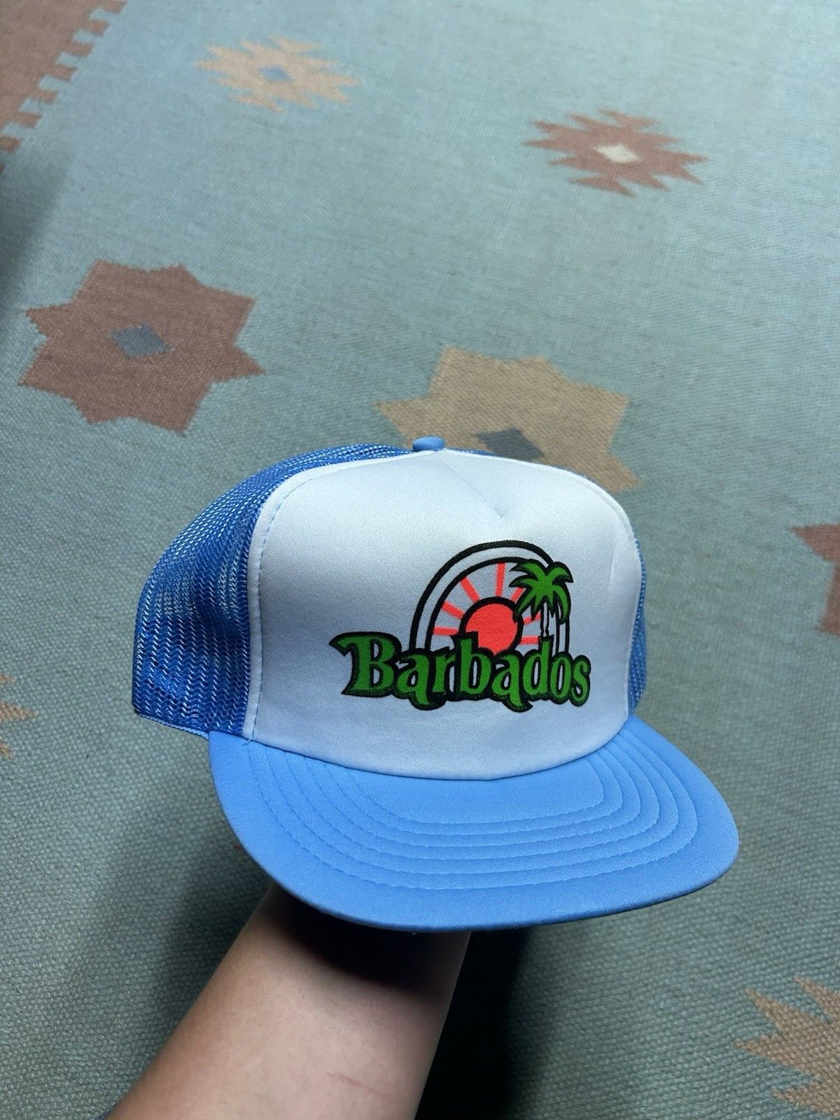 Vintage Vintage trucker hat Barbados palm tree beach sun Caribbean Size ONE SIZE - 1 Thumbnail