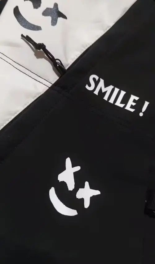 Japanese Brand Fashion punk colorblock smile backpack aesthetic Size ONE SIZE - 4 Thumbnail