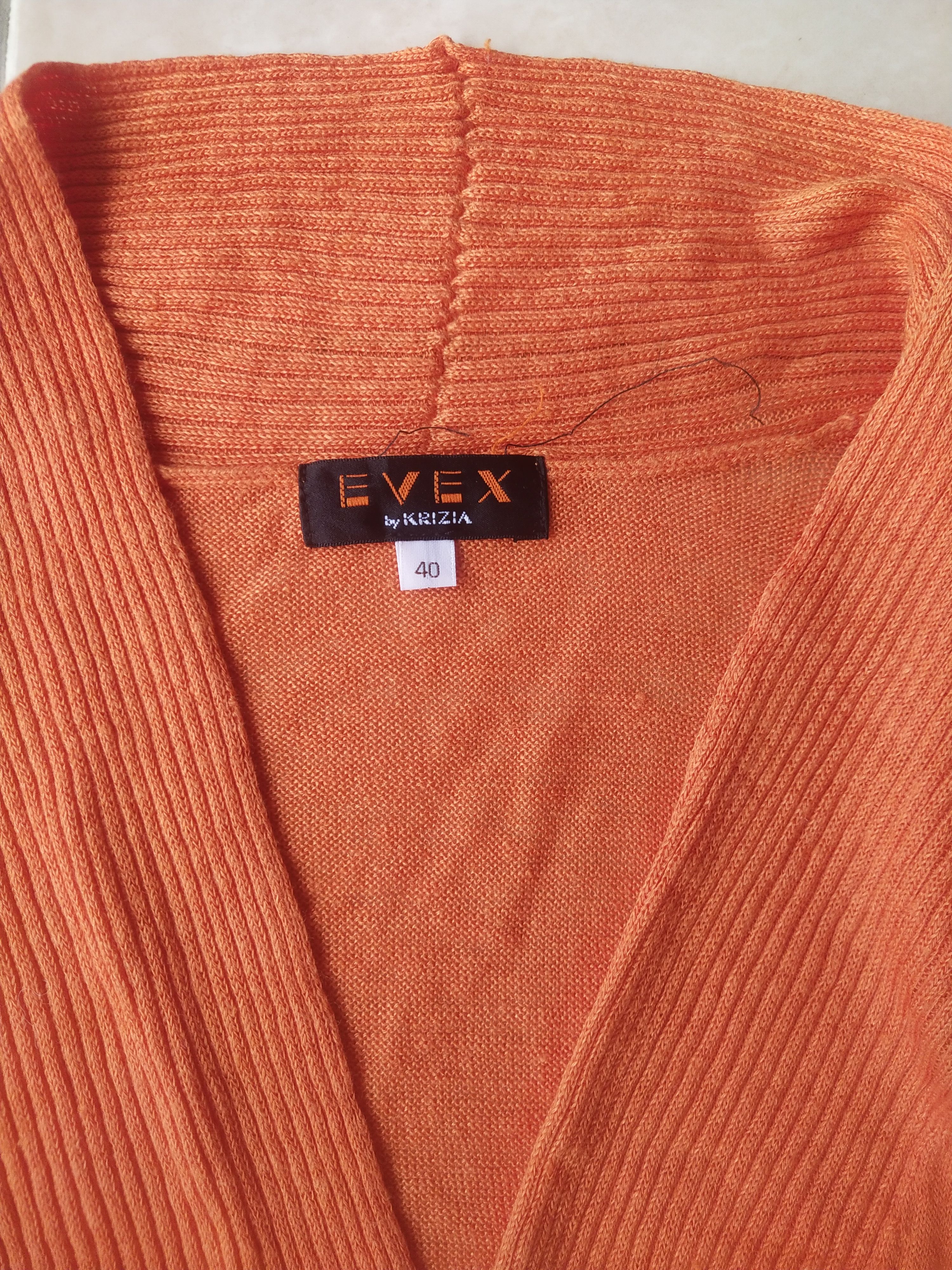 Krizia Uomo Evex by Krizia Sanyo Shokai 100% Linen Orange Cardigan Size M / US 6-8 / IT 42-44 - 4 Thumbnail
