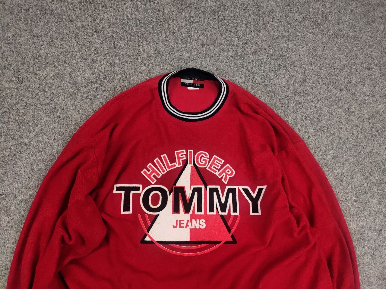 Tommy Hilfiger × Vintage Vintage Tommy Hilfiger Jeans USA Made Oversized Long Sleeve Size US XL / EU 56 / 4 - 4 Thumbnail