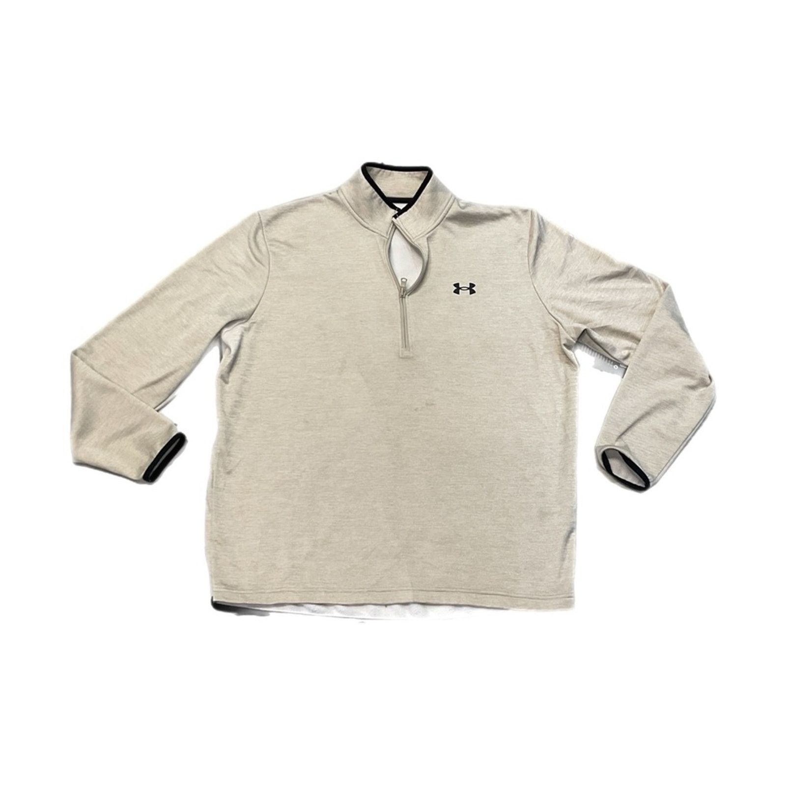 Under Armour Under Armour Loose Fit Beige Quarter Zip Pullover Size US L / EU 52-54 / 3 - 1 Thumbnail