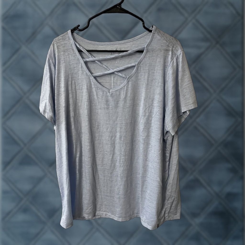 Vintage VINTAGE Marc New York by Andrew Marc Womens Top 3X Blue Performance Shirt Womens Plus Size 3X Blue Size XXL / US 16-18 / IT 52-54 - 1 Thumbnail