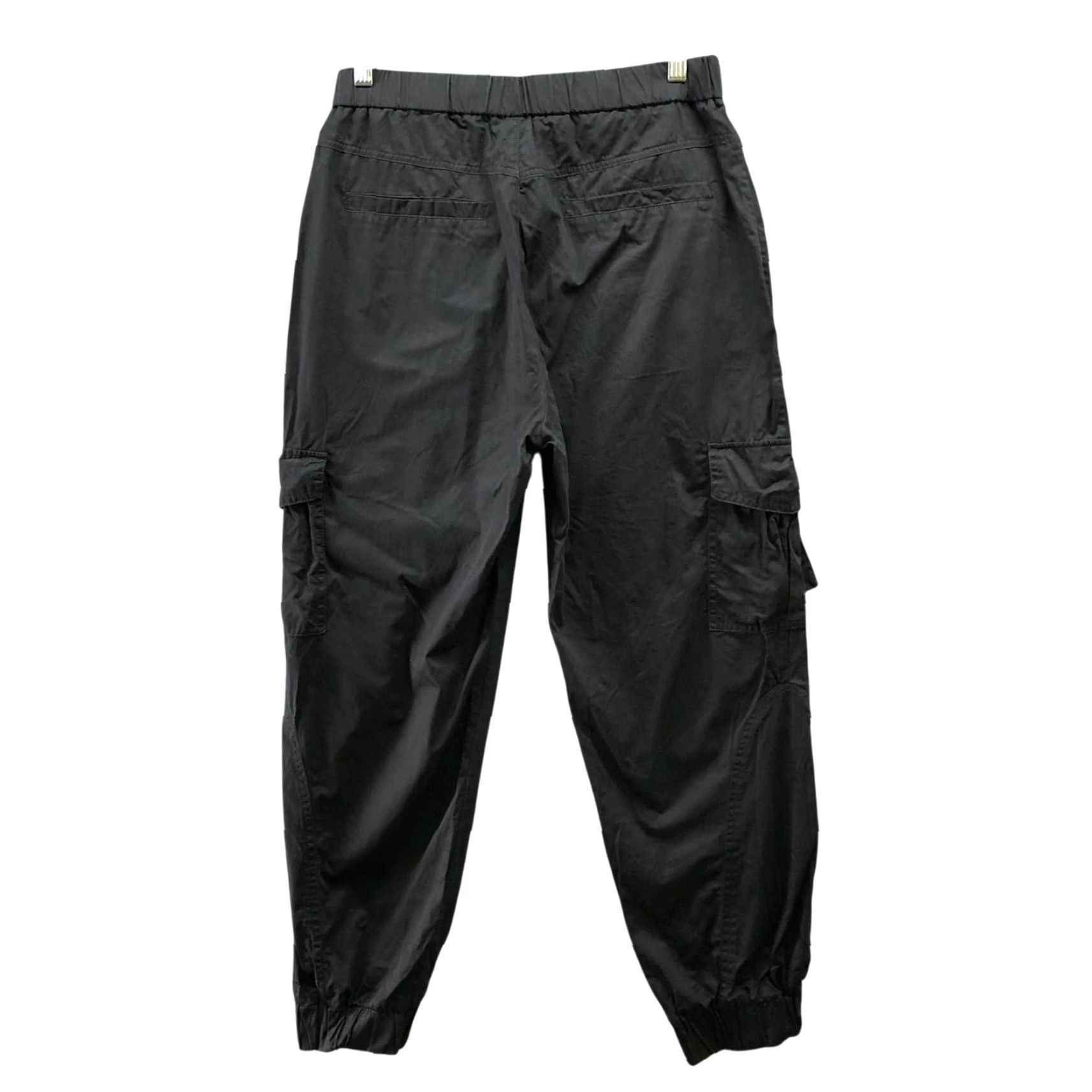 Zara VINTAGE? No — Actually Zara Cargo Jogger Pants Women M Black Cotton High Waisted Baggy Wide-Leg Casual Pants Size 32" / US 10 / IT 46 - 2 Thumbnail