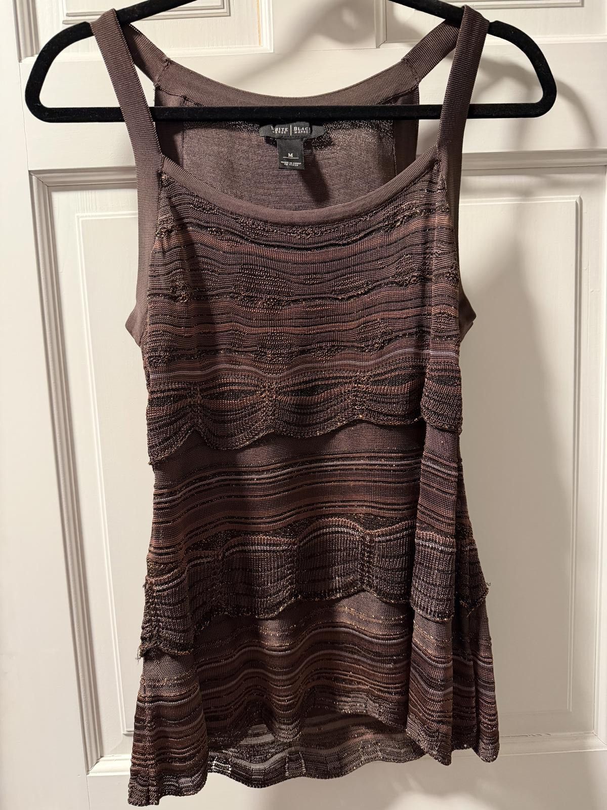 Other White House Black Market Brown Beaded Sleeveless Top Medium Size M / US 6-8 / IT 42-44 - 4 Thumbnail