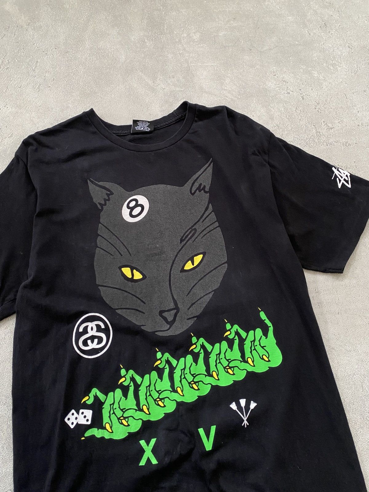 Stussy stussy cat eyes tee / gambling cat Size US M / EU 48-50 / 2 - 2 Thumbnail