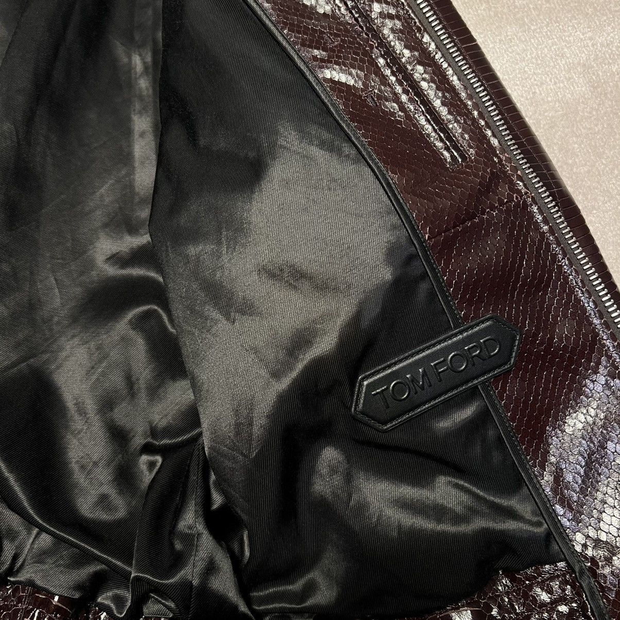 Tom Ford Tom Ford Python Print Leather Jacket in Small Size US S / EU 44-46 / 1 - 8 Thumbnail