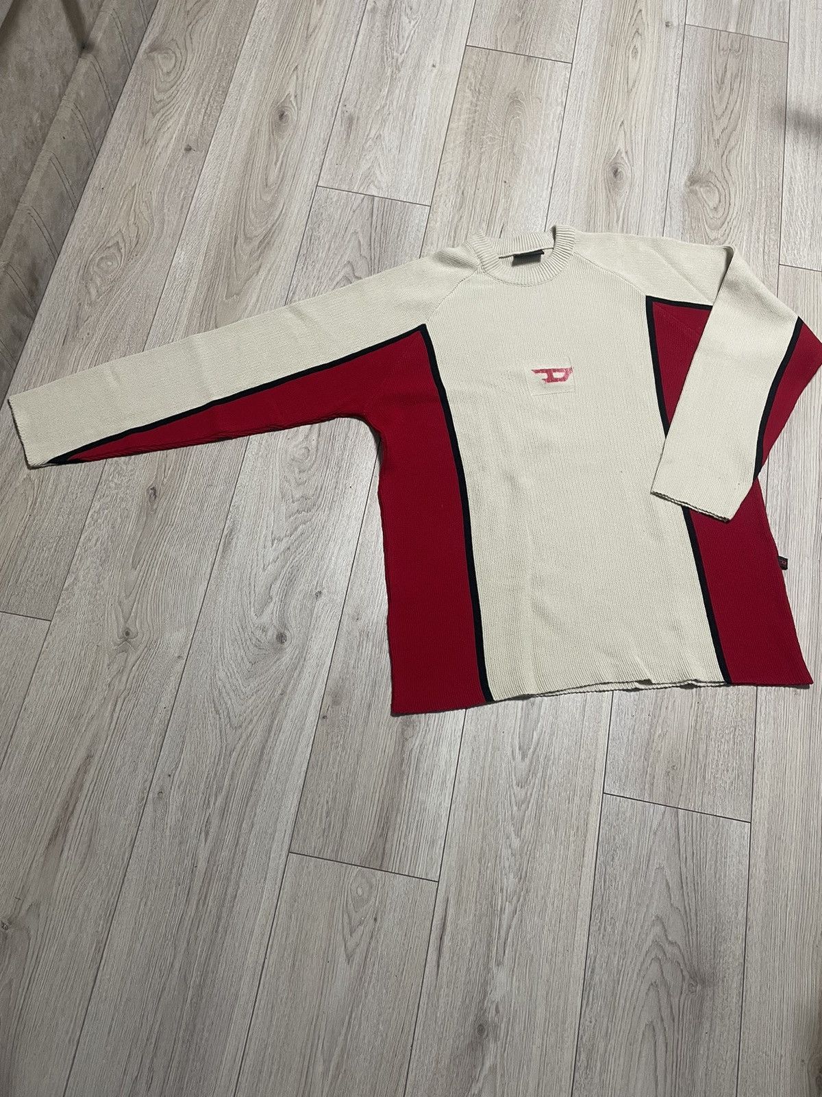 Diesel Archive Vintage Diesel Knit Sweater Centre Logo Y2K Rare Size US XL / EU 56 / 4 - 2 Thumbnail