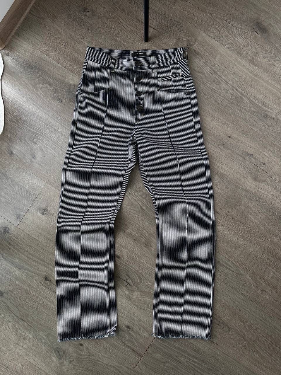 Isabel Marant × Japanese Brand × Vintage Vintage Isabel Marant High Waist Striped Trousers Button Fly Size 24" / US 00 / IT 34 - 8 Thumbnail