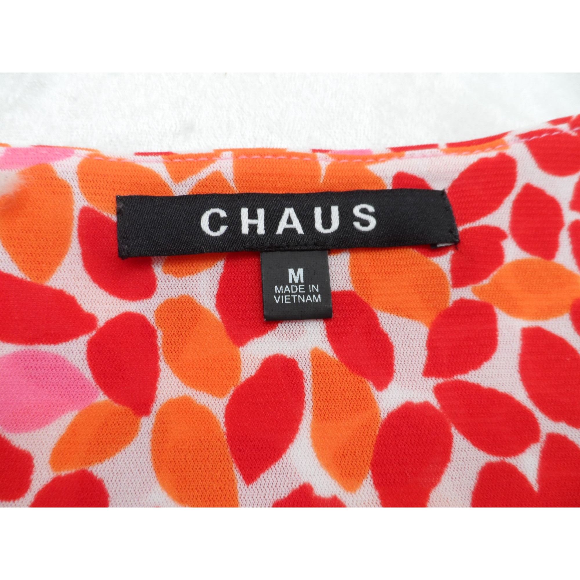 Other Chaus Womens Dress M Multicolor Leaf Print Sleeveless V-Neck Size M / US 6-8 / IT 42-44 - 6 Thumbnail