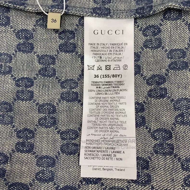 Gucci Gucci Blue logo jacquard full print linen lapel single-bre Size XS / US 0-2 / IT 36-38 - 6 Thumbnail