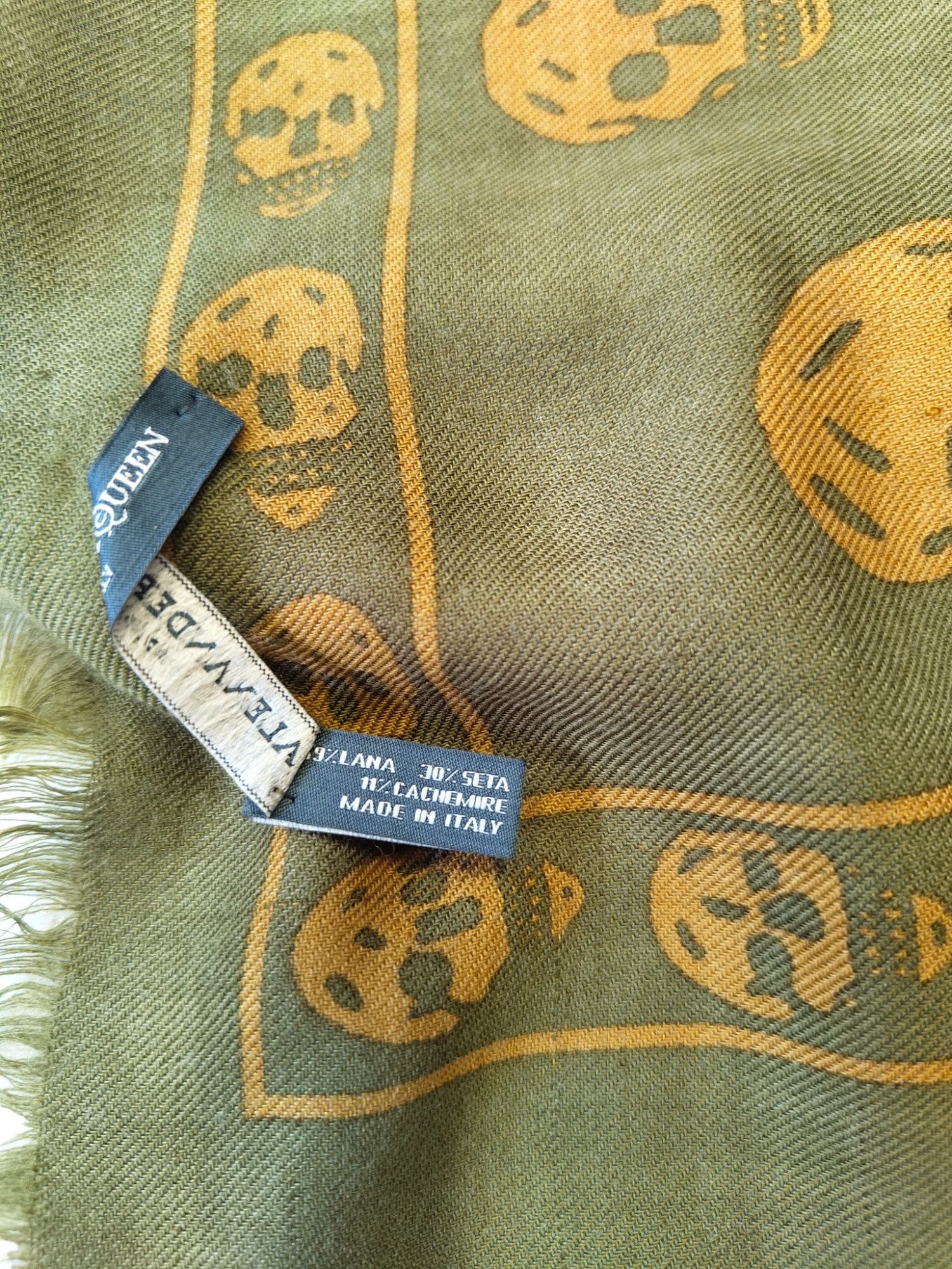 Alexander McQueen Signature Scull Wool And Cashmere Scarf Size ONE SIZE - 4 Thumbnail