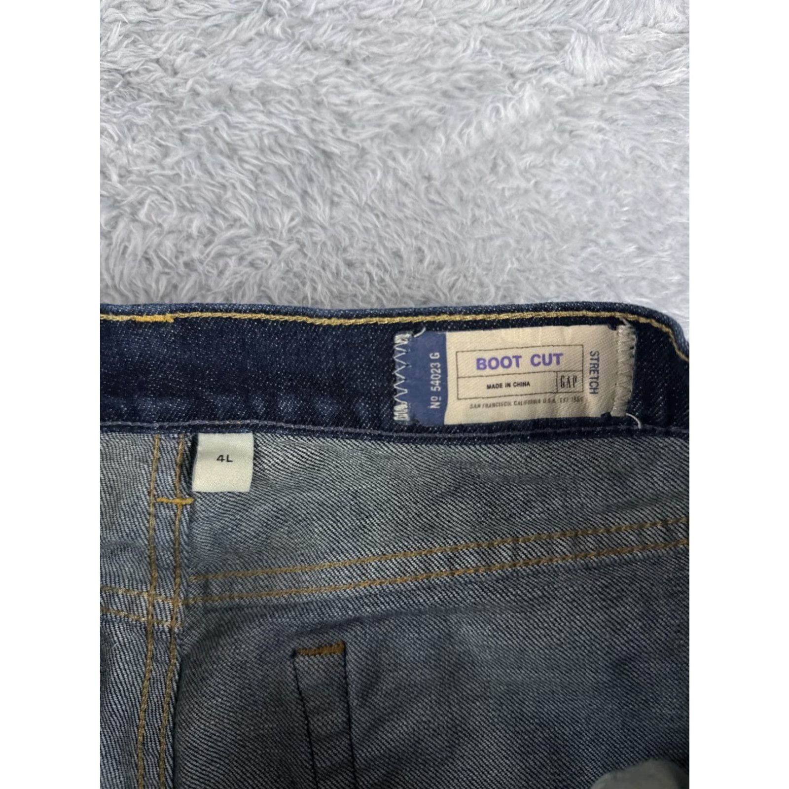 Gap GAP Jeans 4 L Blue Denim Botocut Low Dark Wash Cotton Blend 28x31 Womens Size 27" / US 4 / IT 40 - 6 Thumbnail