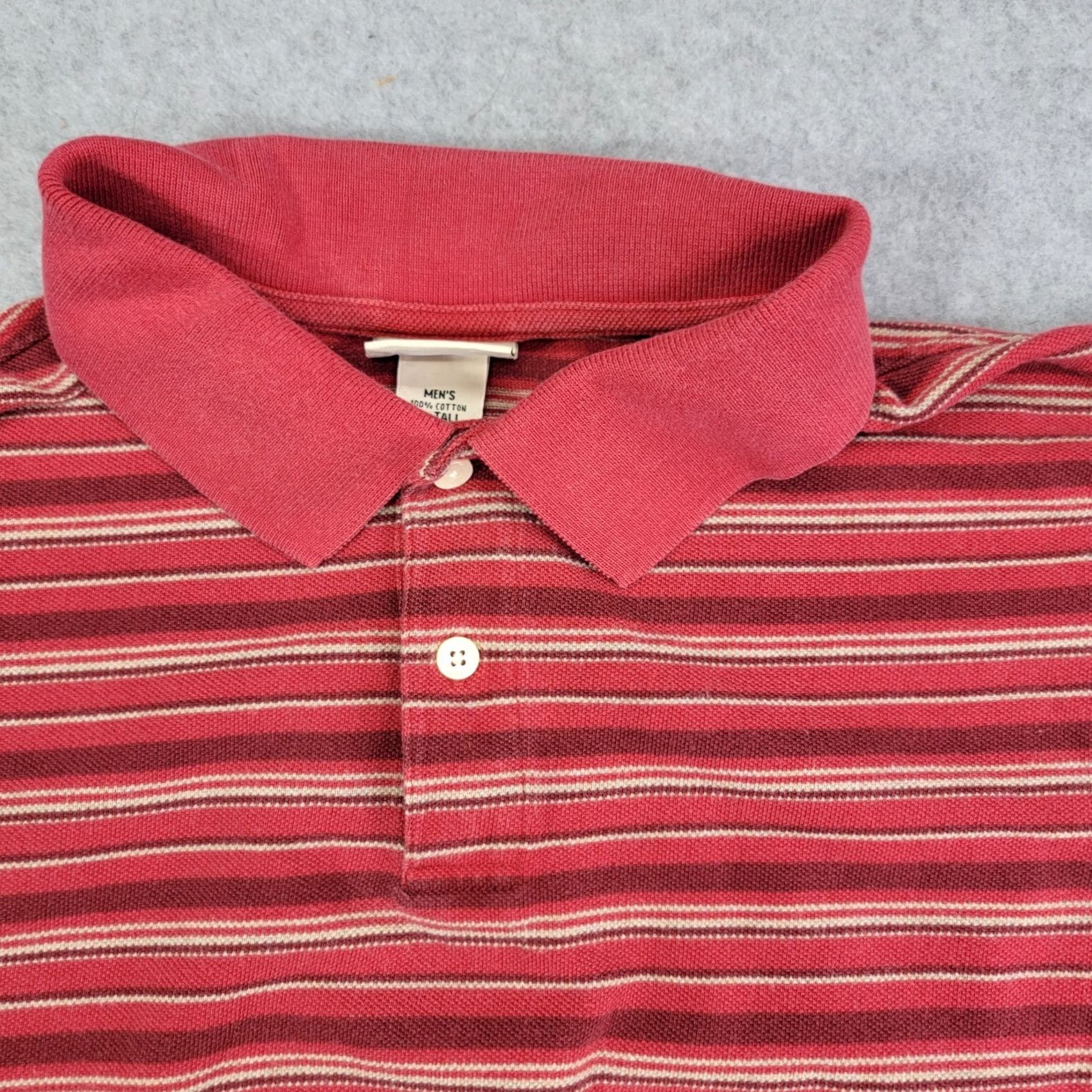 Vintage VINTAGE LL Bean Shirt Mens XL Tall Striped Cotton Traditional Fit Long Sleeve Polo vtg Size US XL / EU 56 / 4 - 2 Thumbnail