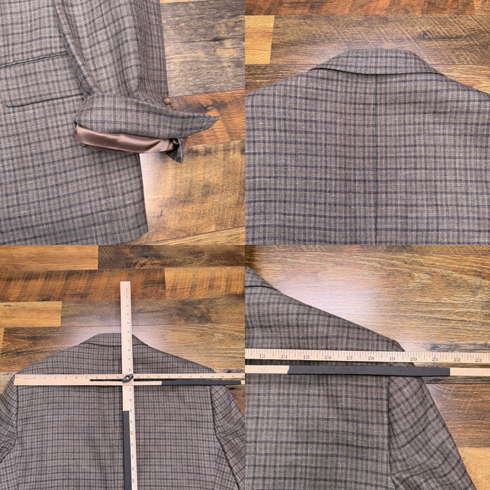 Jos. A. Bank Jos. A. Bank Signature Collection Blazer 44R Gray Plaid Sport Coat Size 44R - 9 Thumbnail