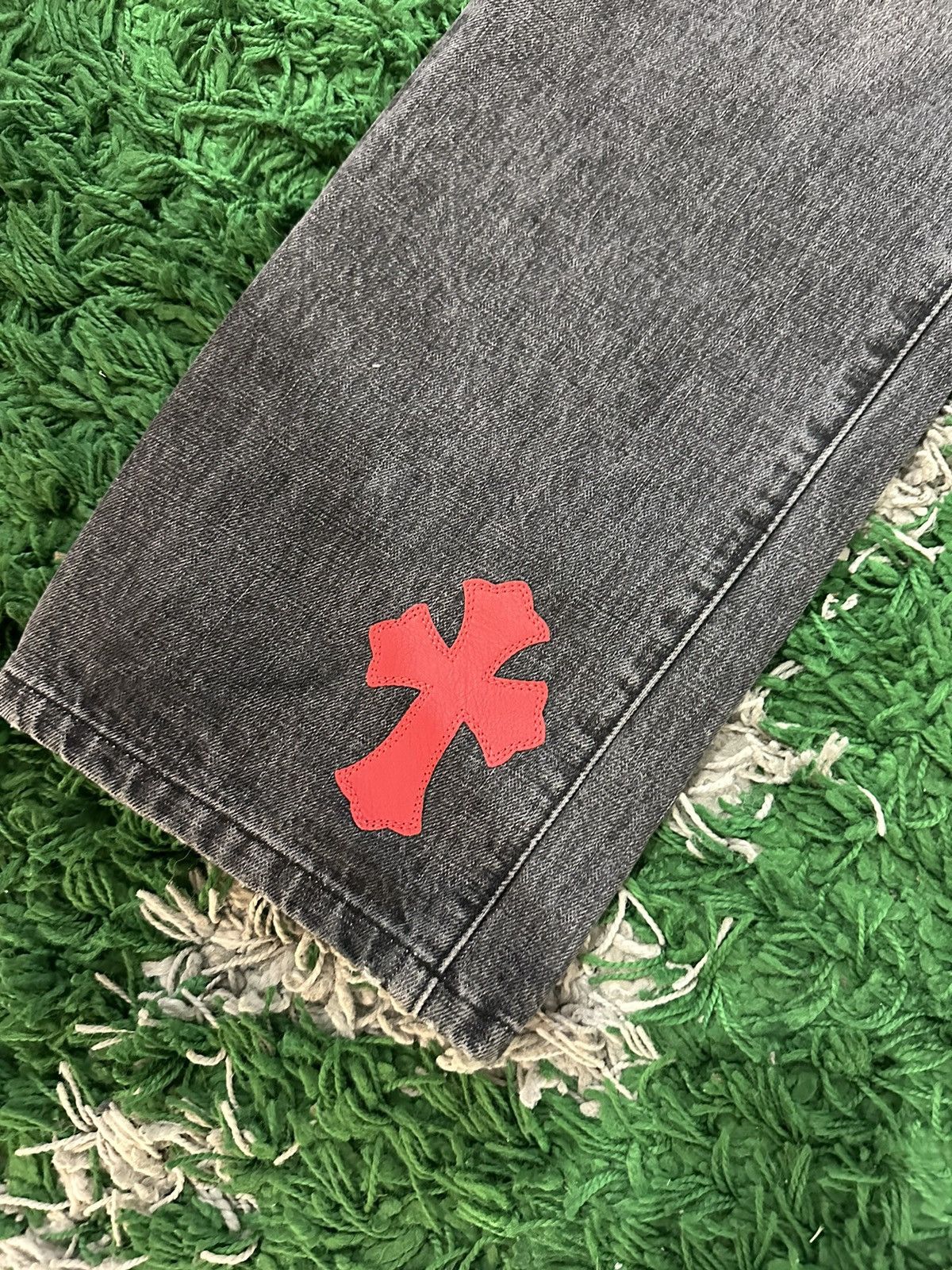 Chrome Hearts Chrome Hearts Black Red Patch Jeans Size US 34 / EU 50 - 5 Thumbnail