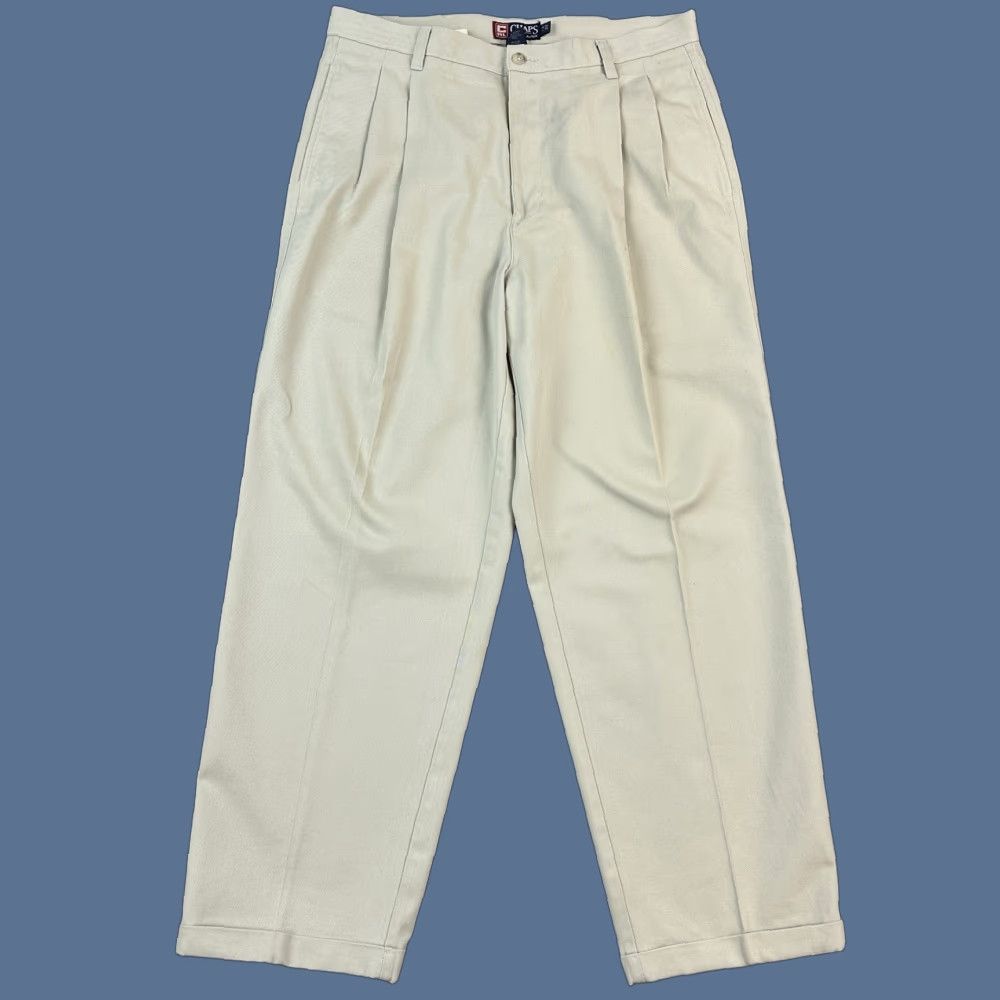 Chaps VINTAGE Chaps Ralph Lauren Pants Mens 36x30 Beige Pleated Cuffed Hem Preppy Size US 36 / EU 52 - 1 Thumbnail