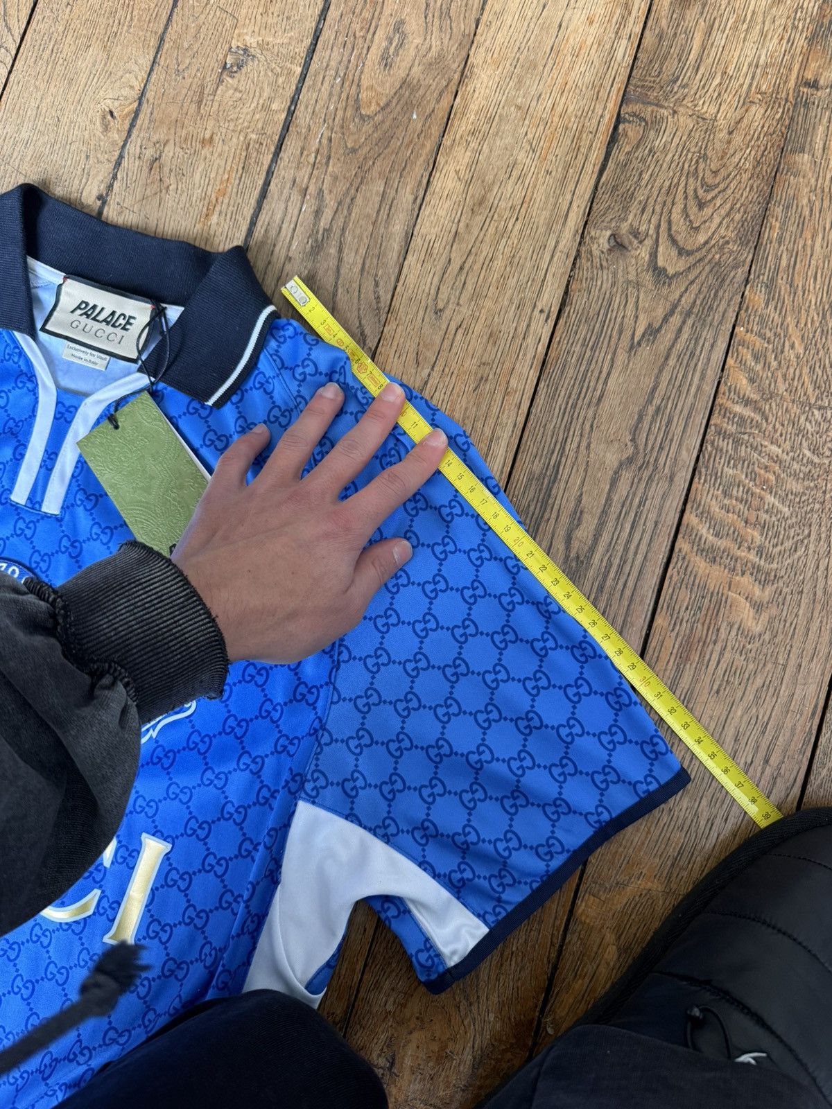 Gucci × Palace Gucci X Palace blue all over GG logo monogram print jersey Size US M / EU 48-50 / 2 - 8 Thumbnail