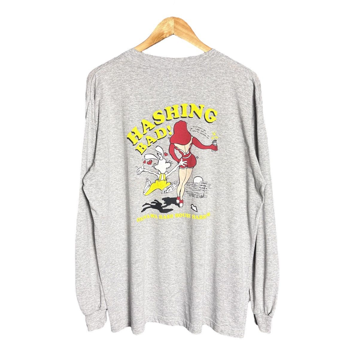 Vintage 90s Hashing Bad Lady Parody Long Sleeve T-Shirt