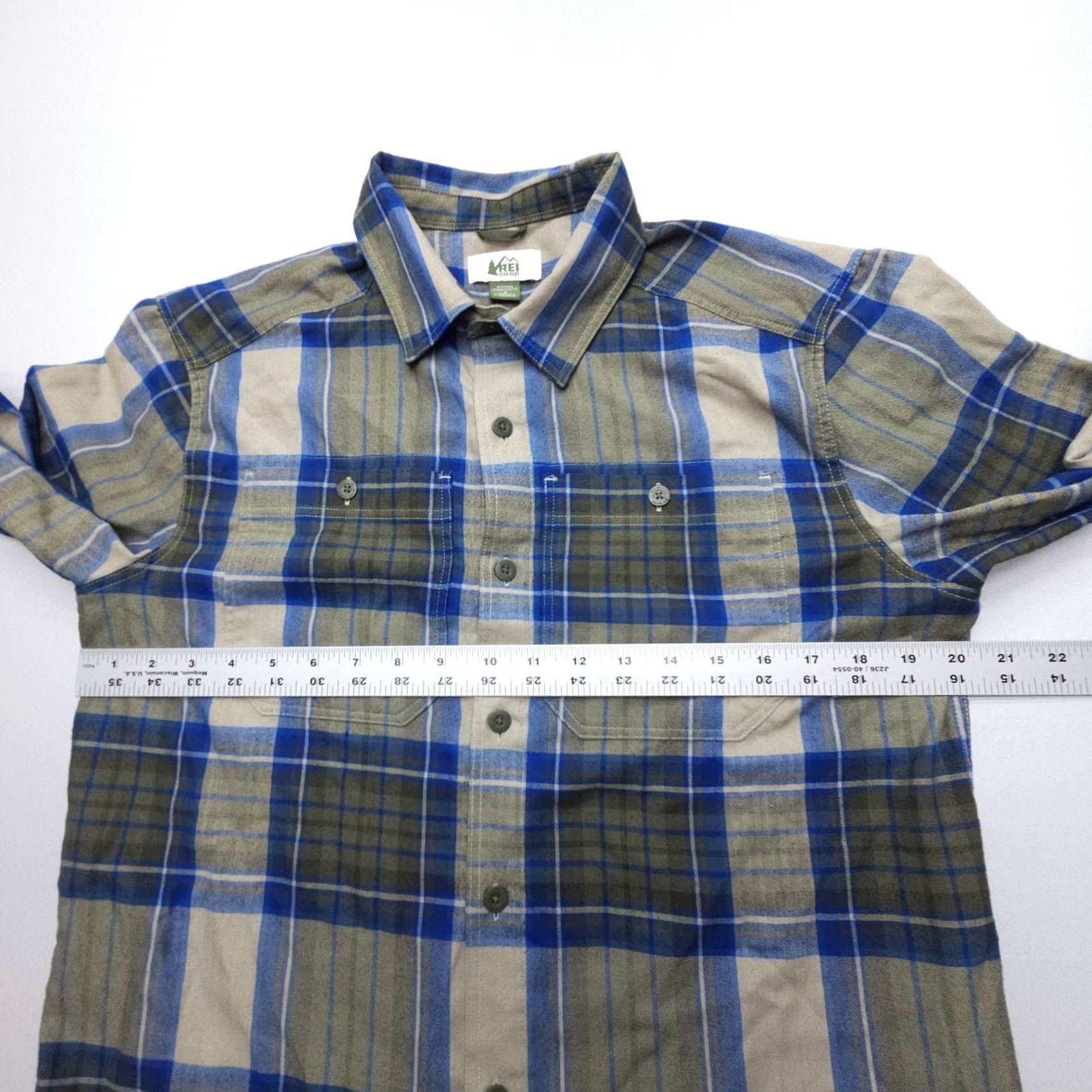 Vintage REI Co-op Poly Wool Flannel Shirt Mens Small Plaid Camp Outdoor Hiking Button Up Size US S / EU 44-46 / 1 - 6 Thumbnail