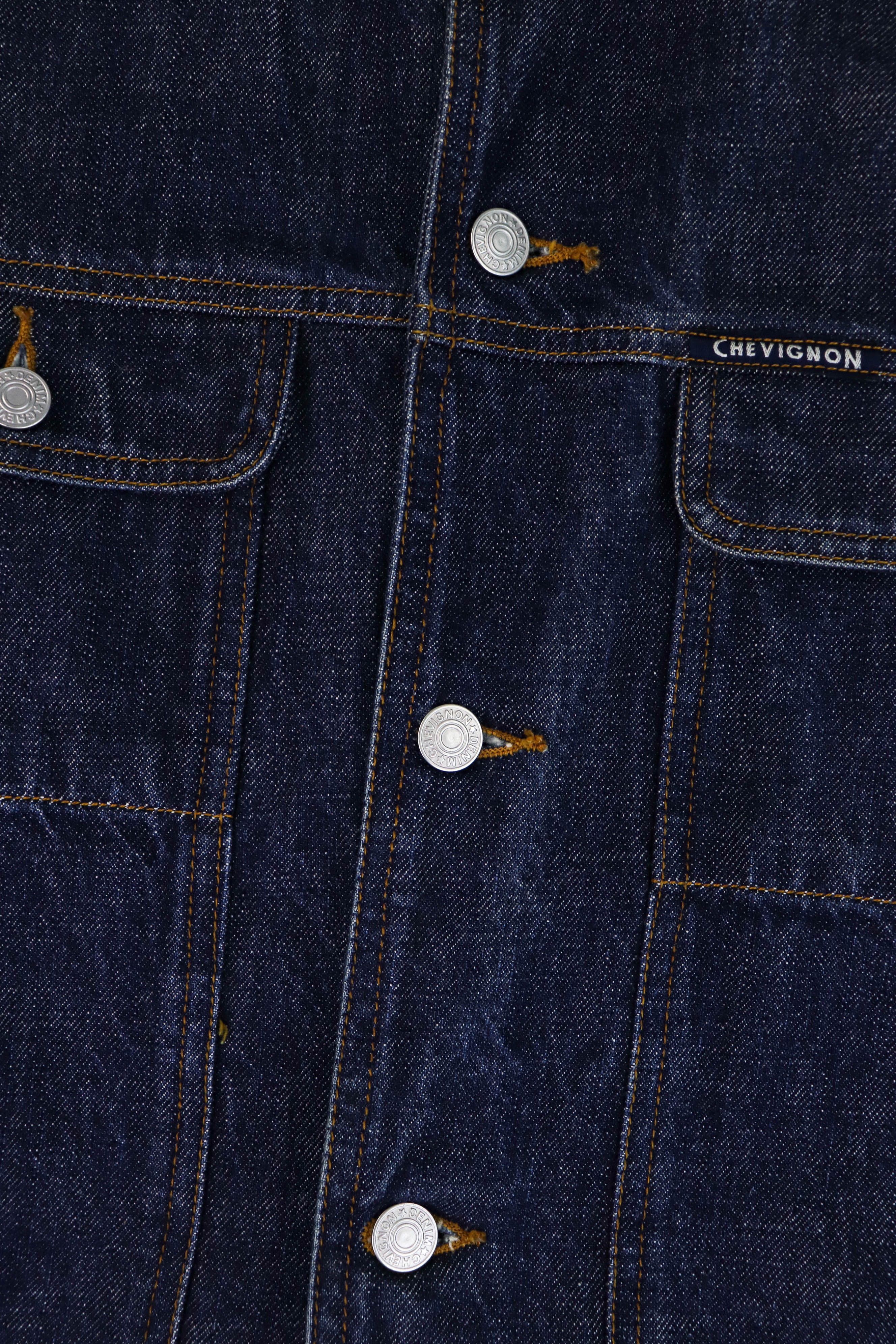 Chevignon CHEVIGNON Vintage Bartack Nippon 14 Indigo Blue Denim Jacket Size US L / EU 52-54 / 3 - 8 Thumbnail