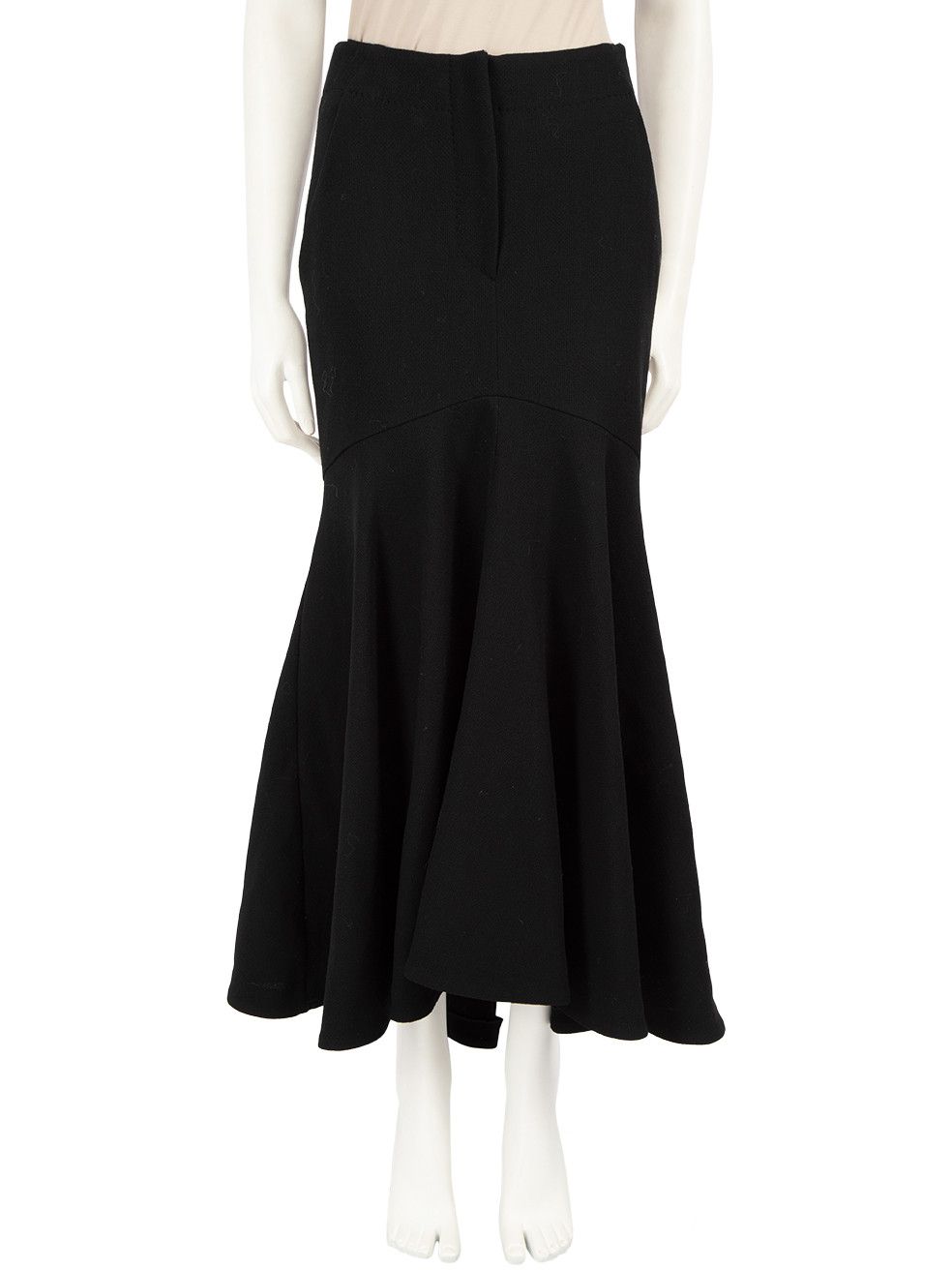 image of Petar Petrov Fall 2020 Black Midi Flared Skirt, Women's (Size 27)