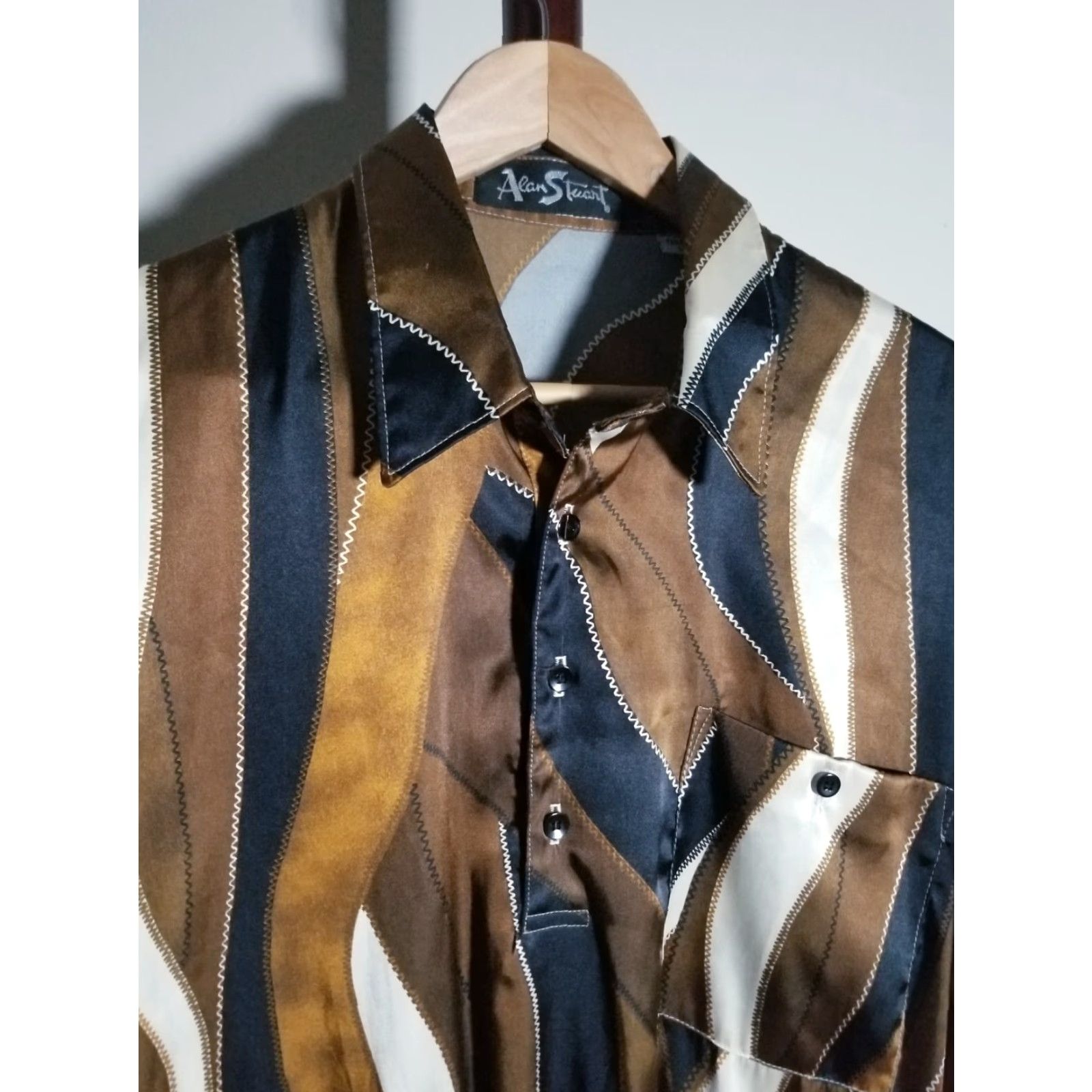 Coogi VINTAGE Alan Stuart Shirt Large Brown Black Coogi Cosby Banded Waist Polo Size US L / EU 52-54 / 3 - 5 Thumbnail