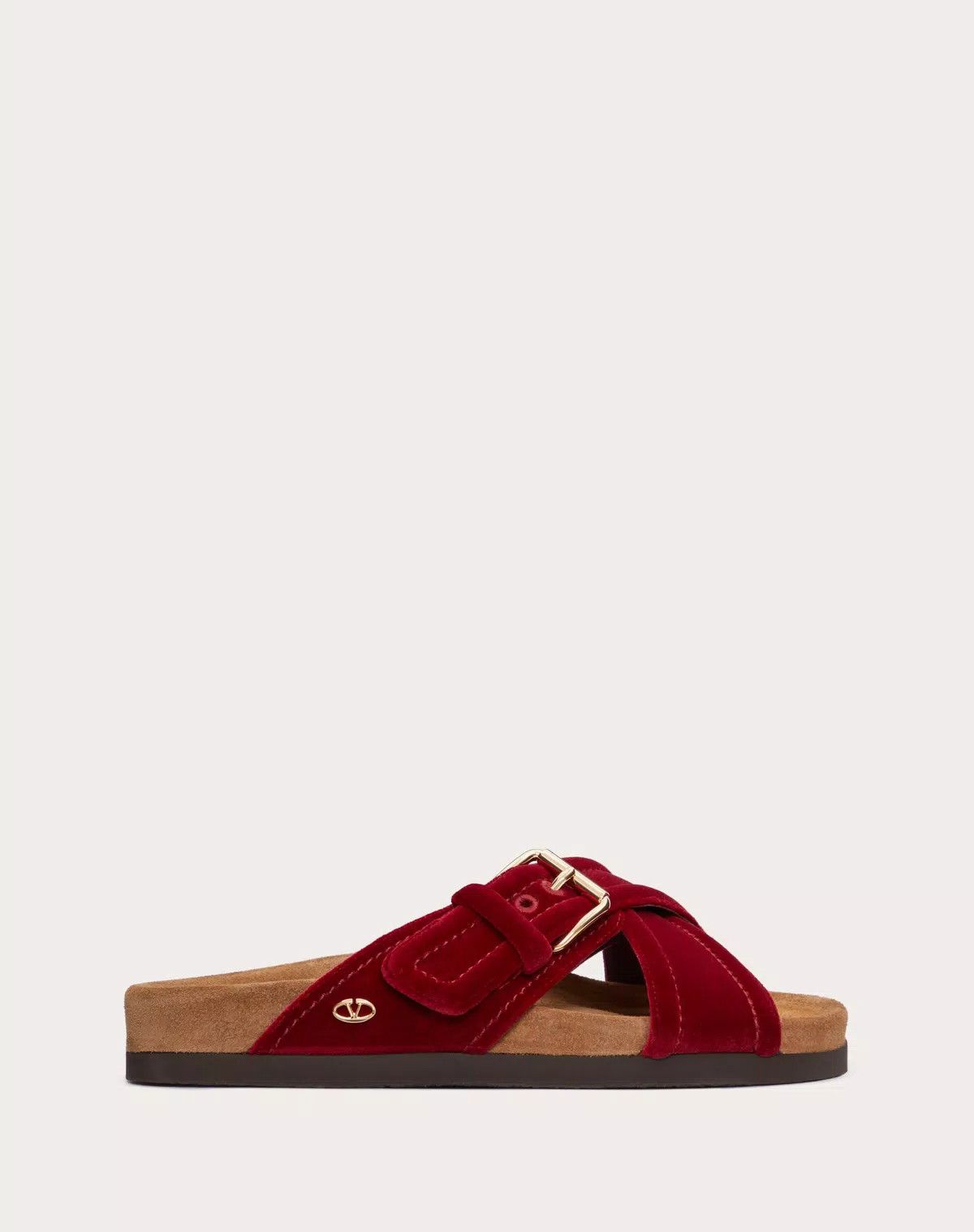 Valentino o1s1wg110625 Fussfriend Velvet Sandals in Brown Size US 6.5 / IT 36.5 - 1 Thumbnail