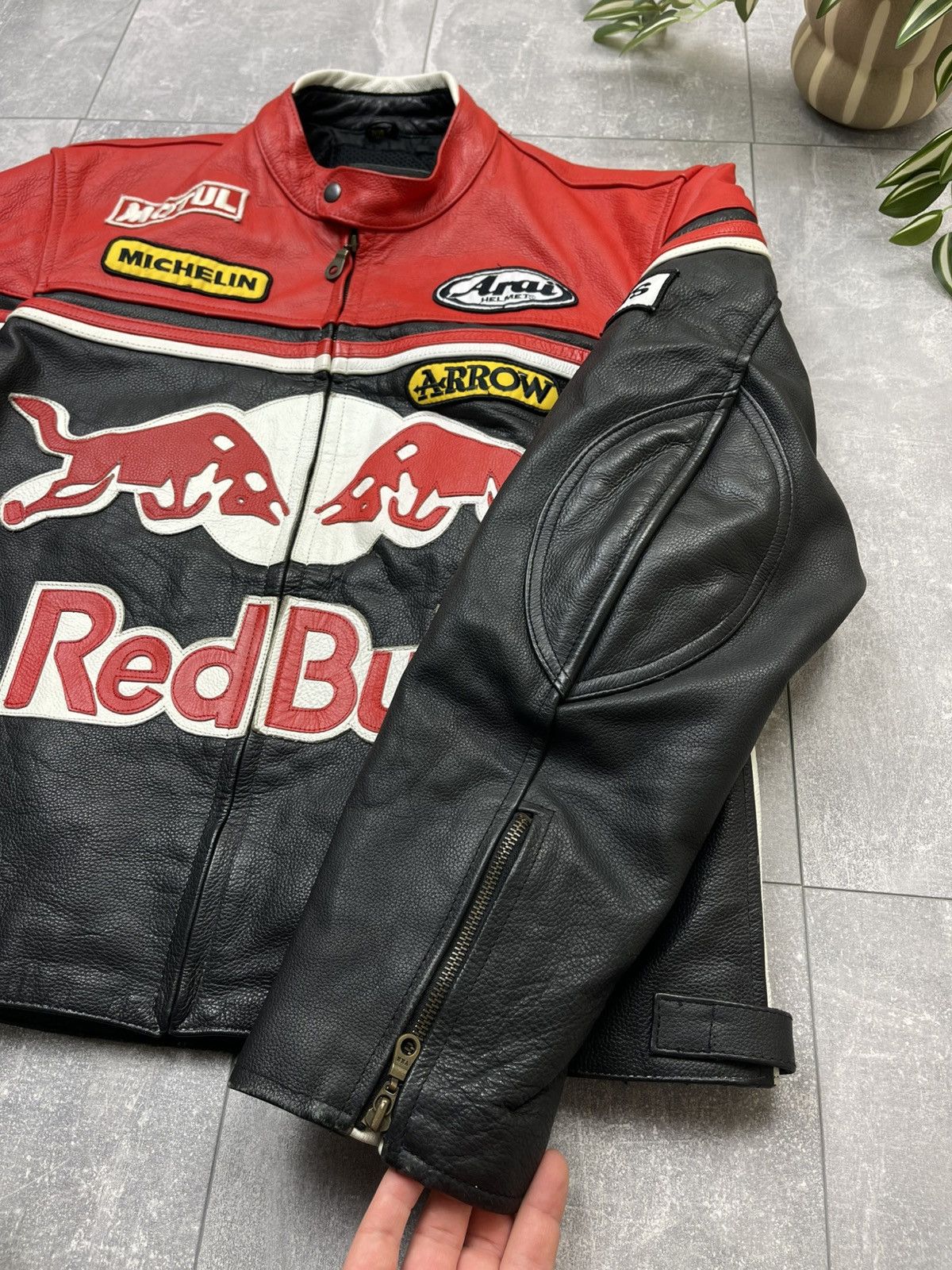 Vintage Red Bull Sponsored Racing Leather Jacket Size XXL Men’s Size US XXL / EU 58 / 5 - 9 Thumbnail
