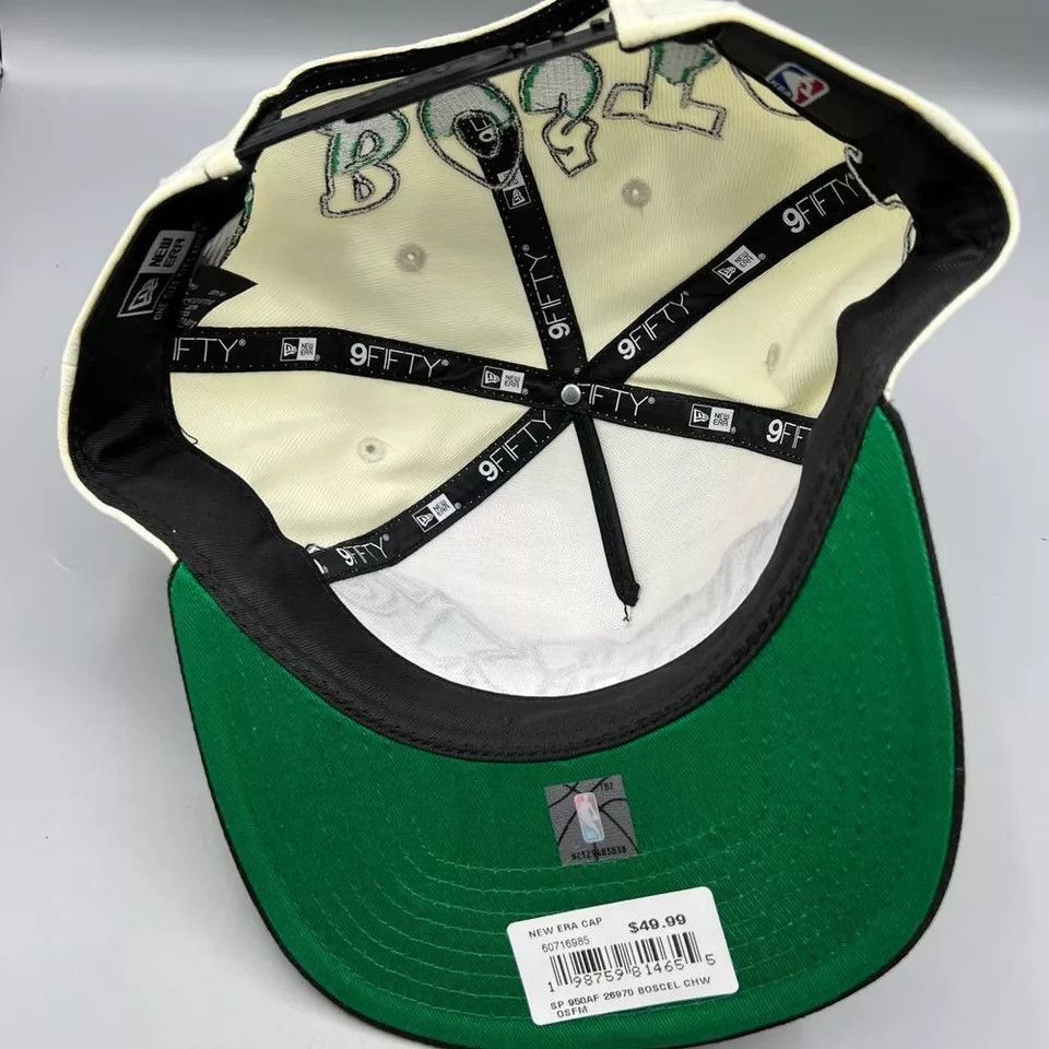 New Era × Vintage Boston Celtics Hat Men Graffiti Retro Snap Back A-Frame Size ONE SIZE - 9 Thumbnail