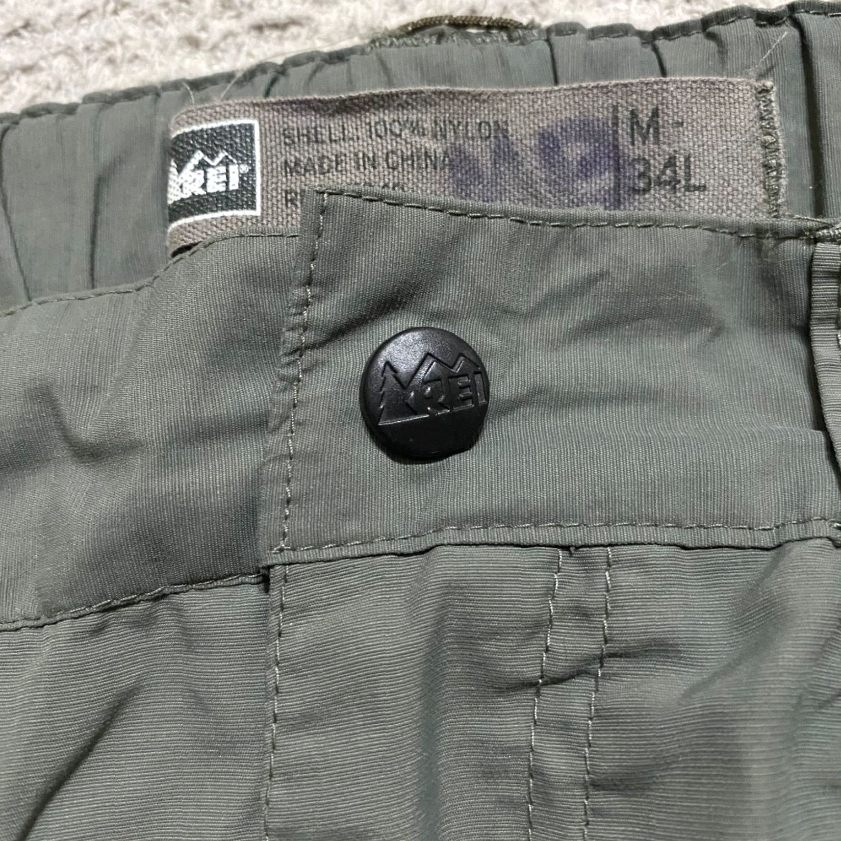 Vintage REI Gray Cargo Pants 34 Tall Nylon Cargo Convertible Hiking Camping Outdoor Mens Pants Regular Gray Size US 34 / EU 50 - 4 Thumbnail