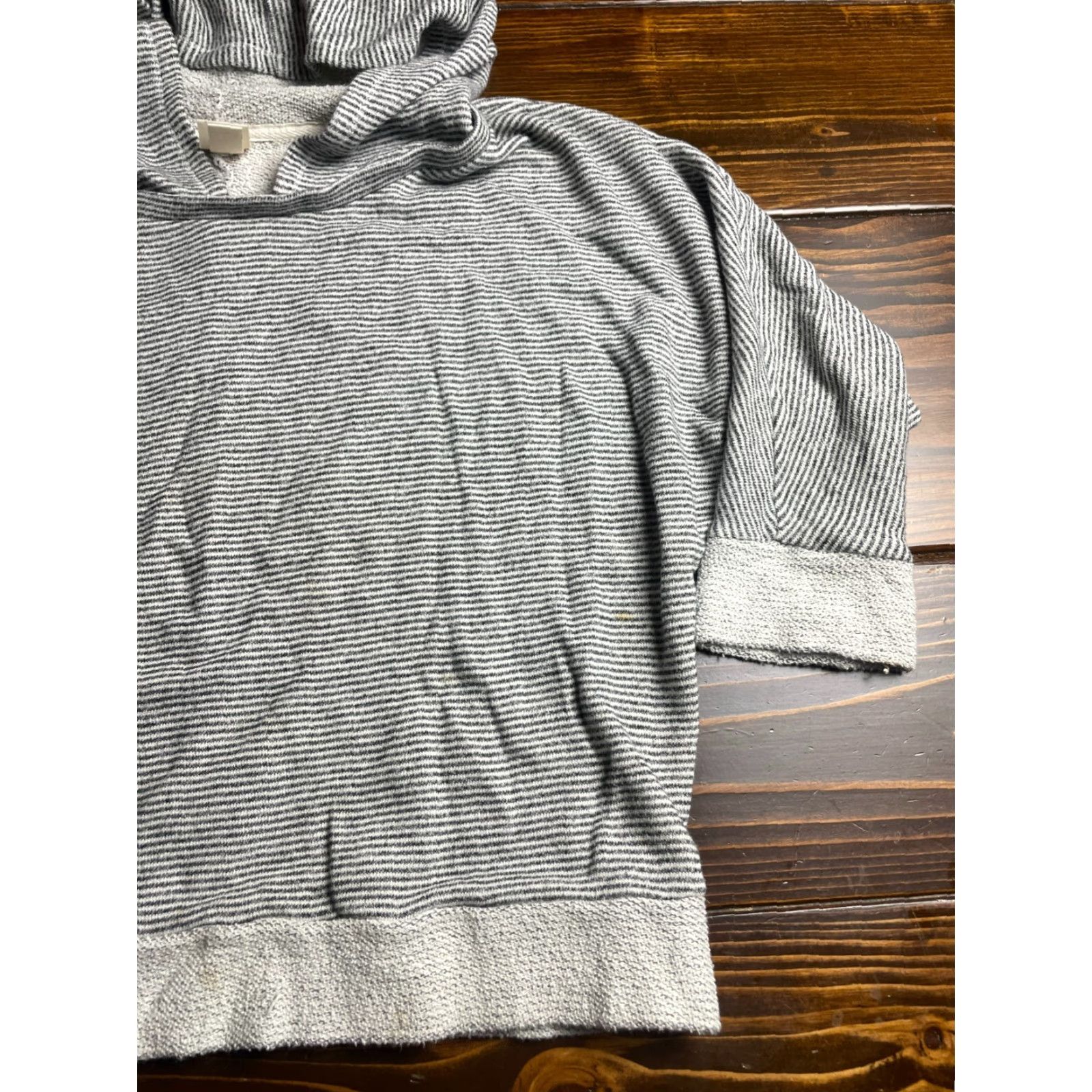 Mossimo Mossimo Hoodie, Women's XL, White Gray, Pullover, Terri Cloth, Sweater Size XL / US 12-14 / IT 48-50 - 3 Thumbnail