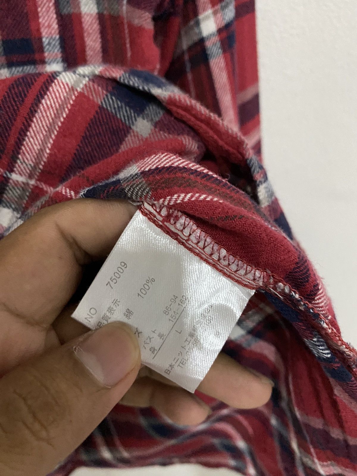 Japanese Brand × Vintage Under wraps Plaid Tartan Flannel Shirt Size S / US 4 / IT 40 - 5 Thumbnail