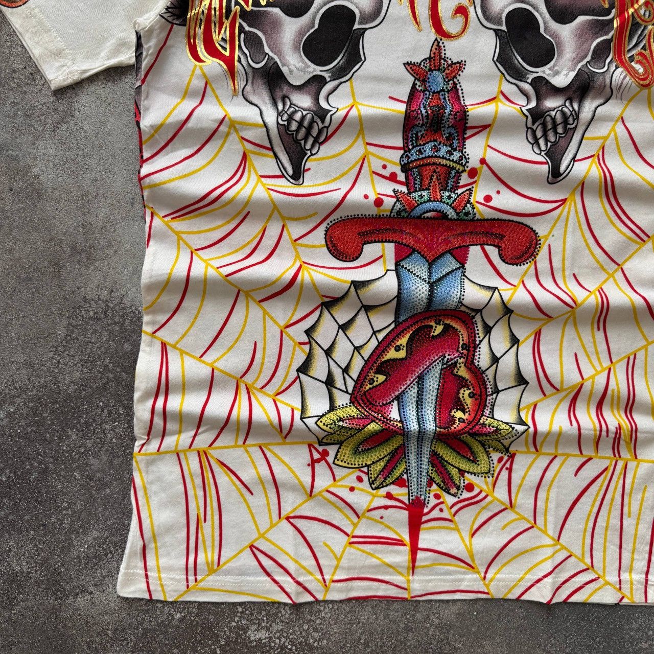 Christian Audigier Christian Audigier (Ed Hardy) Rhinestones Y2K T-Shirt Size US L / EU 52-54 / 3 - 6 Thumbnail